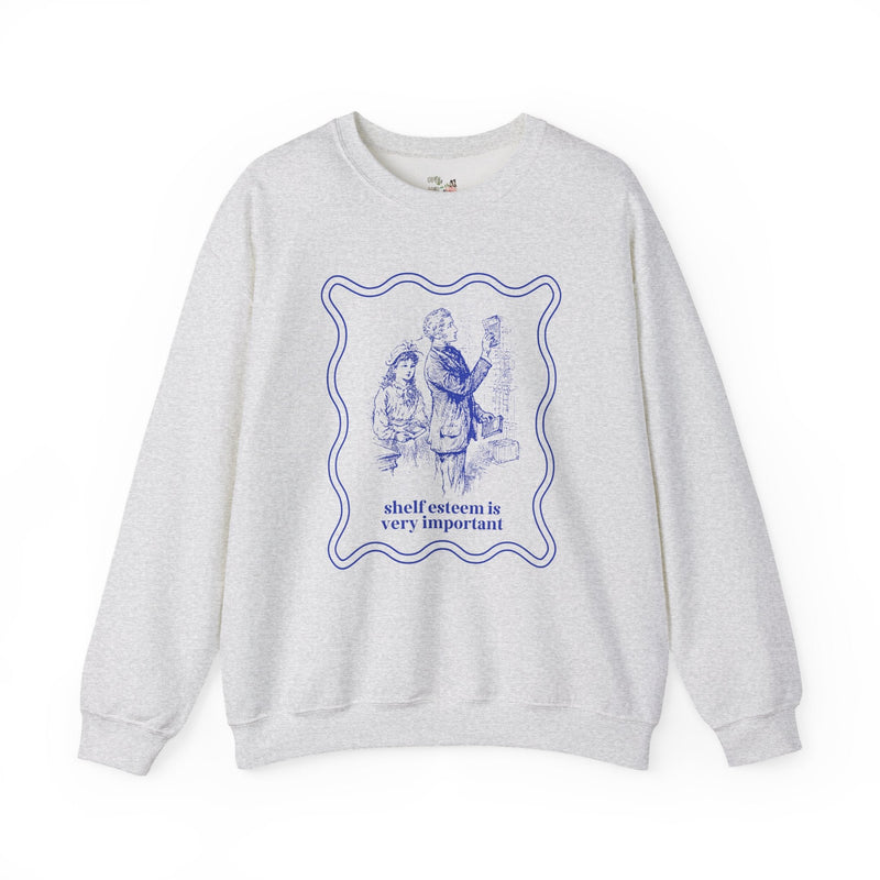 Reading Sweatshirt for Book Lover: Shelf Esteem is Very Important, Funny Saying Bookish Shirt for Mom Who Loves Books, Cute Librarian Gift - Opal and June
