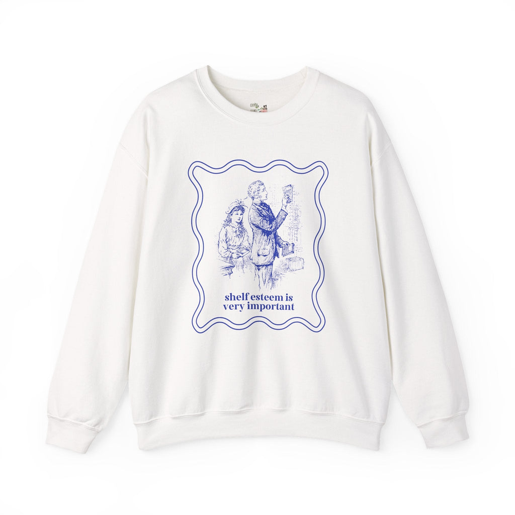 Reading Sweatshirt for Book Lover: Shelf Esteem is Very Important, Funny Saying Bookish Shirt for Mom Who Loves Books, Cute Librarian Gift - Opal and June