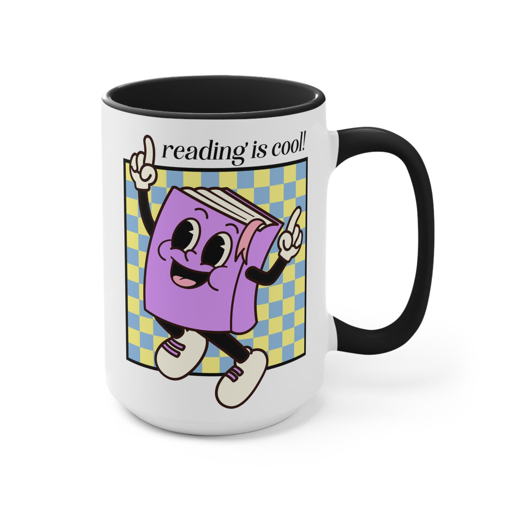 Reading Teacher or School Librarian Coffee Mug for Book Lover: Reading is Cool! Cute First Grade Teacher Gift, Romance Reader Bookworm Gift - Opal and June