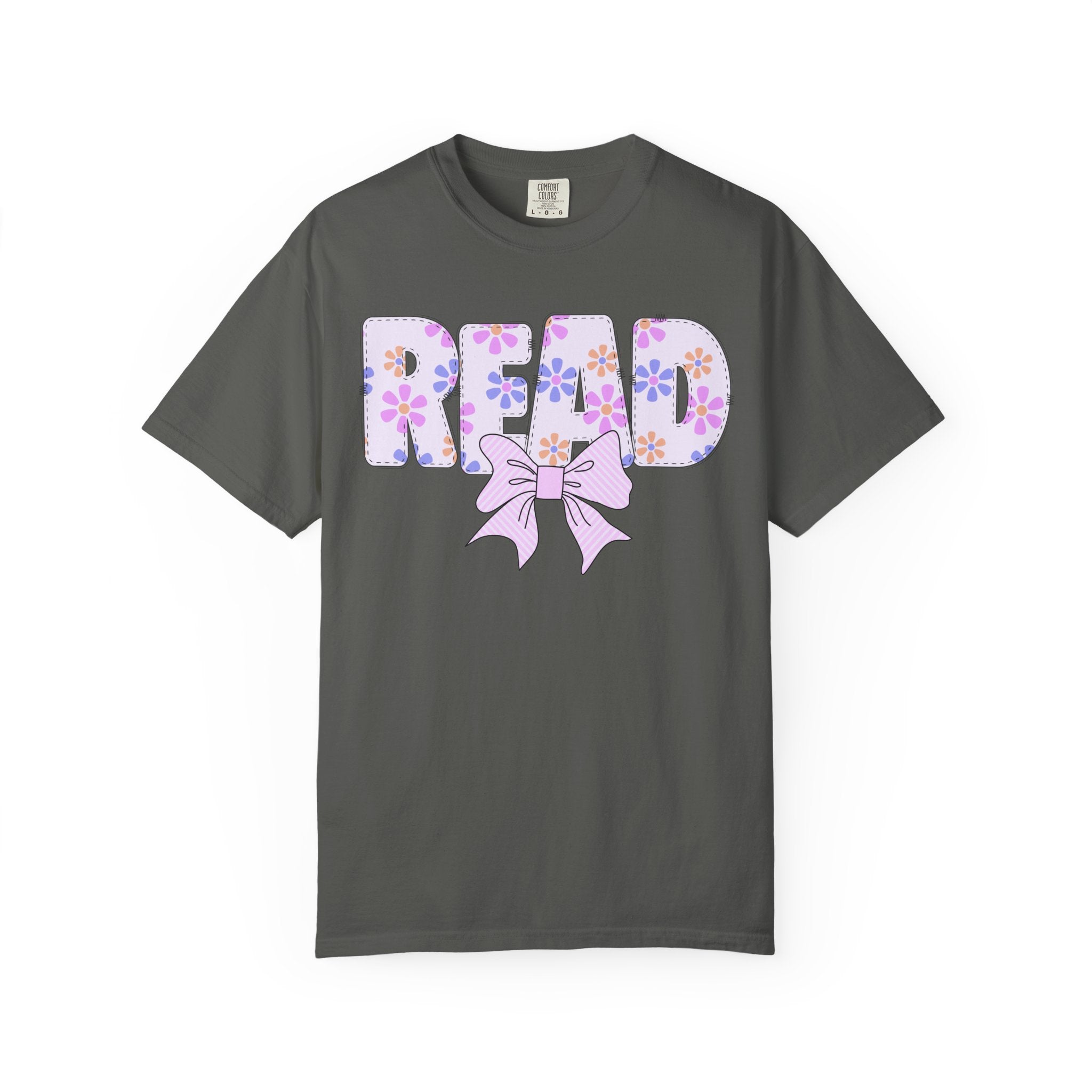 Reading Teacher Tee Shirt for School Librarian or Principal, Book Lover Gift, Cute Bookish T-Shirt for Bookworm, Floral 90s Retro Vibe - Opal and June