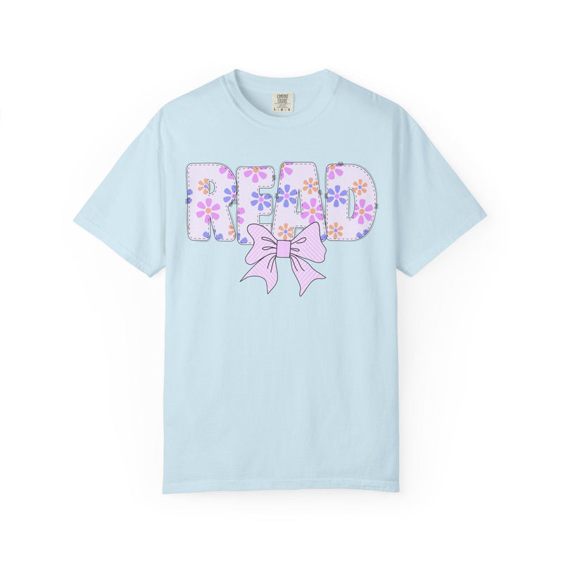 Reading Teacher Tee Shirt for School Librarian or Principal, Book Lover Gift, Cute Bookish T-Shirt for Bookworm, Floral 90s Retro Vibe - Opal and June