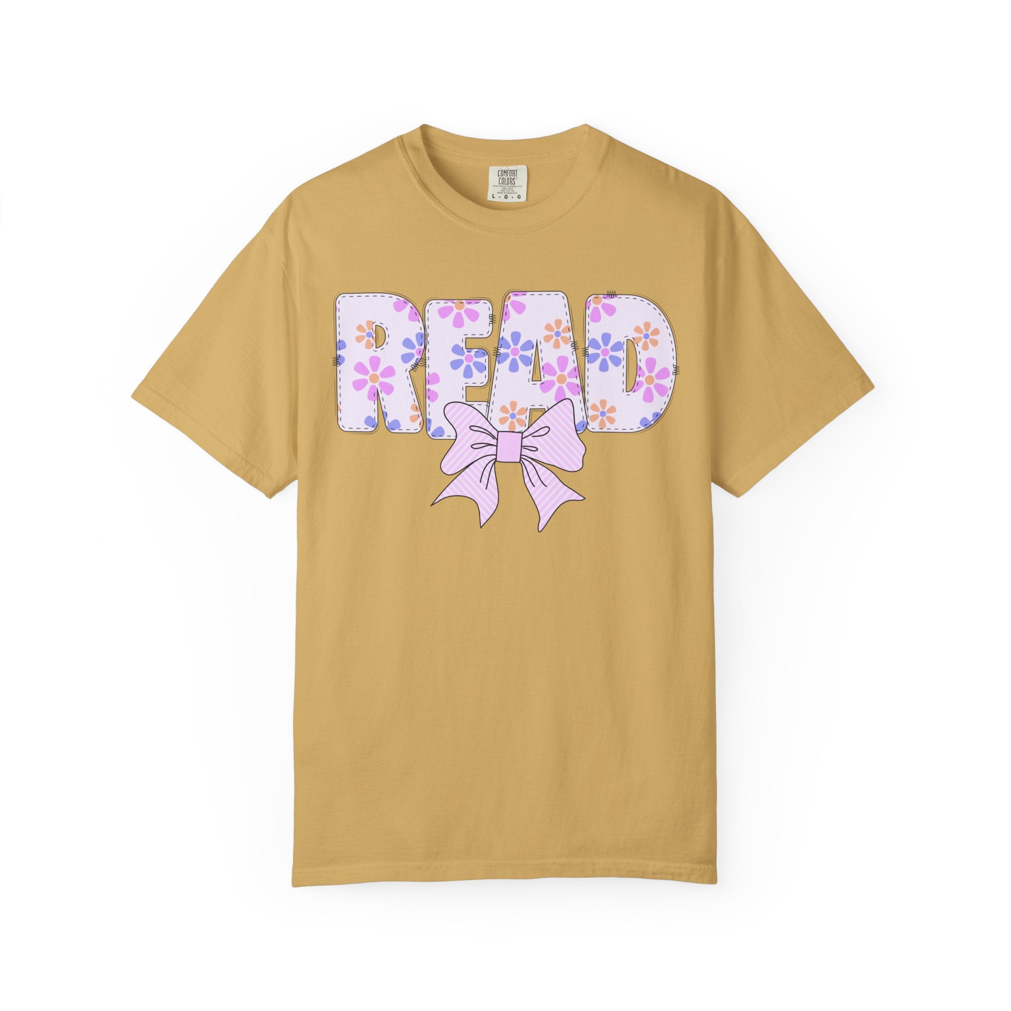 Reading Teacher Tee Shirt for School Librarian or Principal, Book Lover Gift, Cute Bookish T-Shirt for Bookworm, Floral 90s Retro Vibe - Opal and June