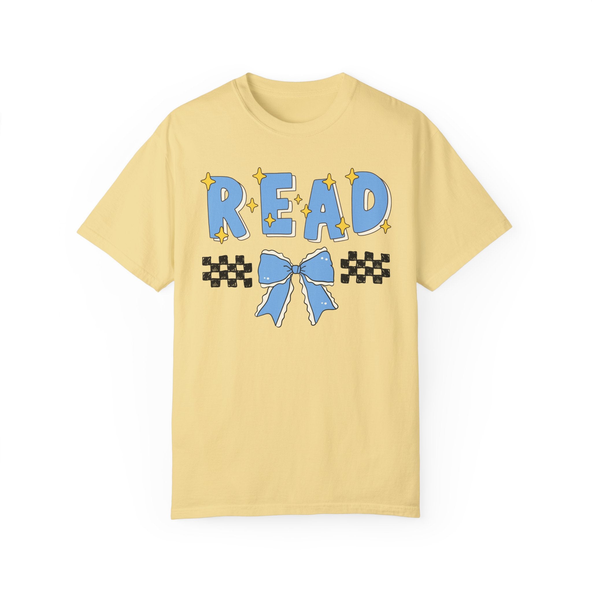 Reading Teacher Tee Shirt with Bow: Cute School Librarian Gift for Bookworm, Kindergarten Teacher Appreciation Gift with Bow, Reading Month - Opal and June