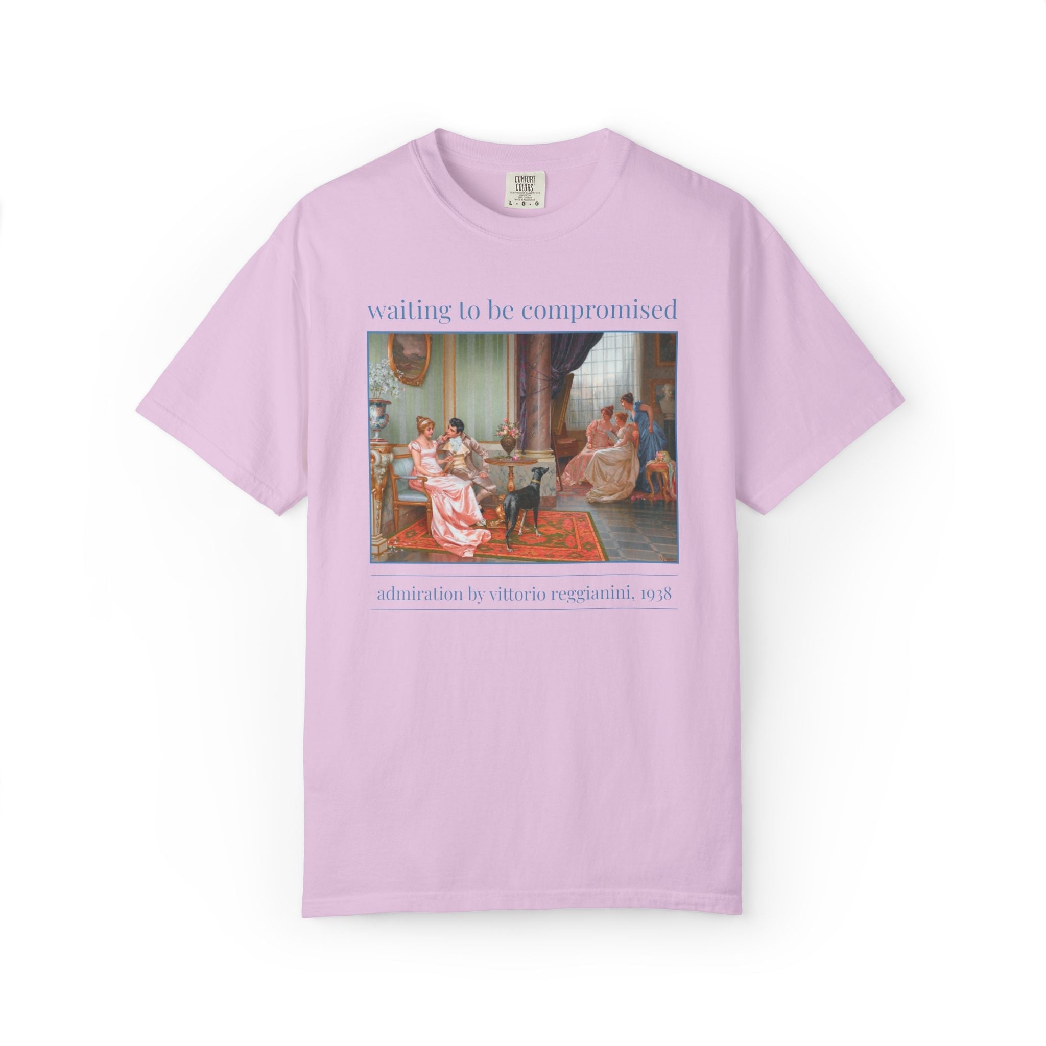 Regency Romance Bachelorette Tee Shirt for Bookworm or Historical Romance Bookish Bride, Admiration by Vittorio Reggianini Art History Tee - Opal and June