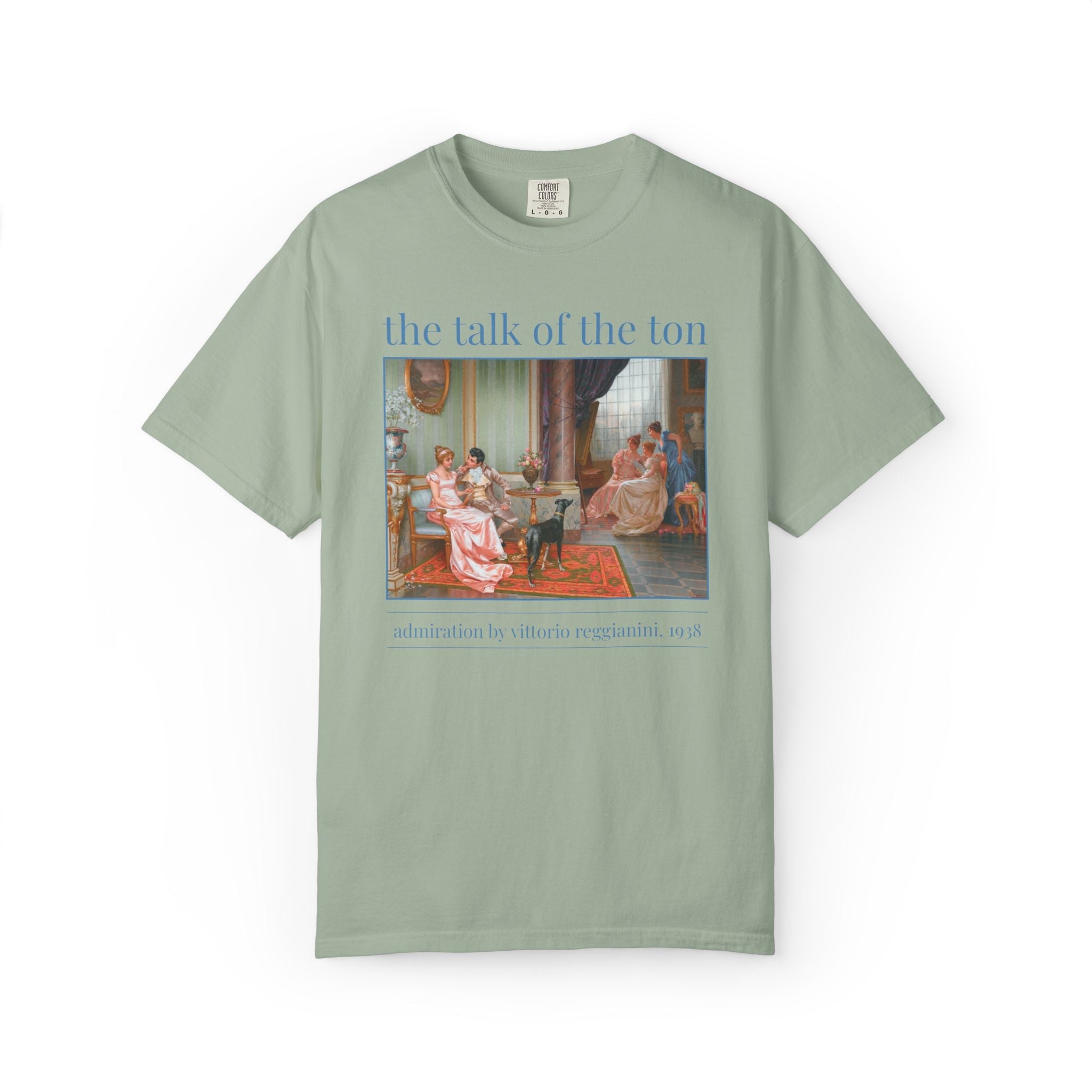 Regency Romance Bachelorette Tee Shirt for Bookworm or Historical Romance Bookish Bride, Admiration by Vittorio Reggianini Art History Tee - Opal and June