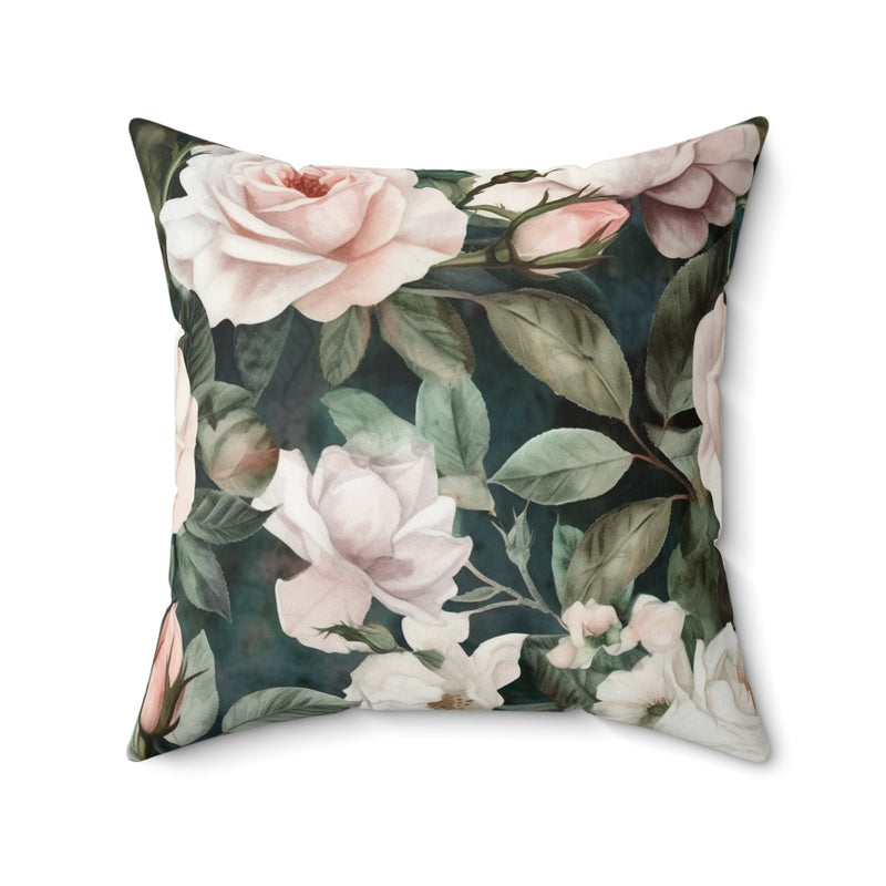 Regency Romance Pillow: Bookish Decor with Cottagecore Flowers and Butterflies | Floral Book Lover Pillow for Historical Romance Reader - Opal and June