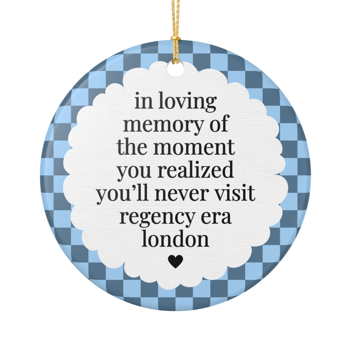 Regency Romance Reader Gift for Historical Romance Bookworm, Funny Bookish Christmas Ornament for Librarian or Jane Austen Reader - Opal and June