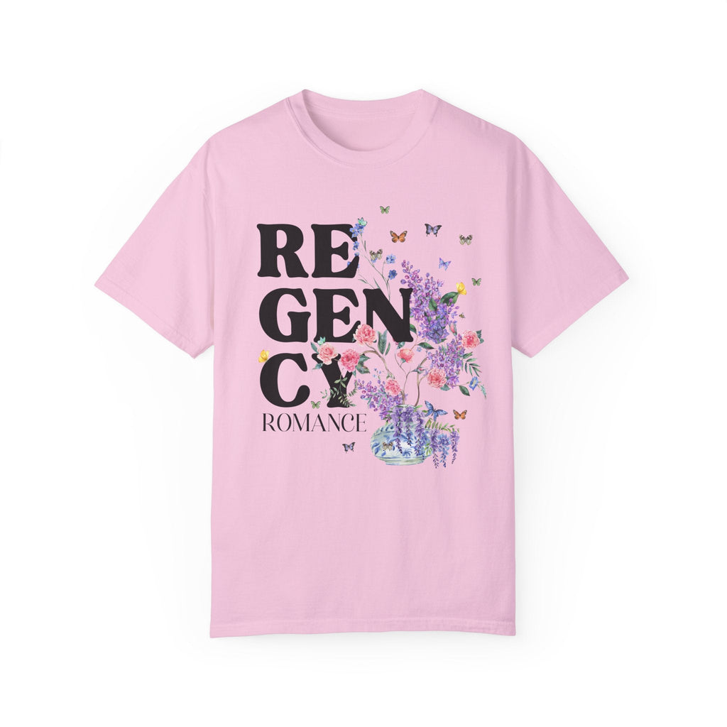 Regency Romance Tee Shirt for Bookworm Who Loves Flowers: Whimsigoth Shirt, Romance Writer, Floral Cottagecore Bookish Tee, Boho Butterflies - Opal and June