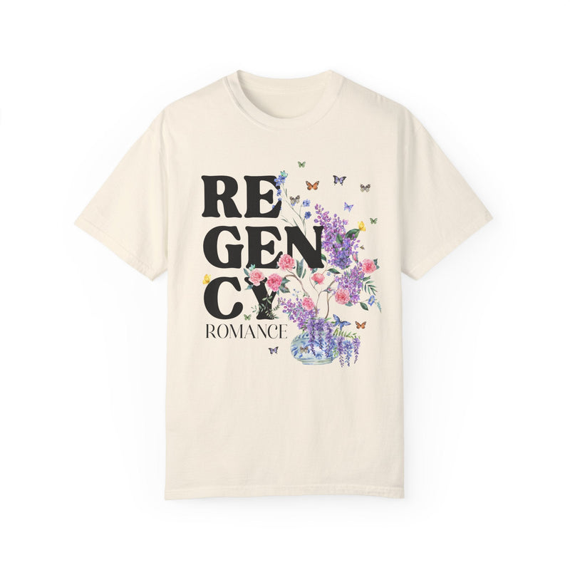 Regency Romance Tee Shirt for Bookworm Who Loves Flowers: Whimsigoth Shirt, Romance Writer, Floral Cottagecore Bookish Tee, Boho Butterflies - Opal and June