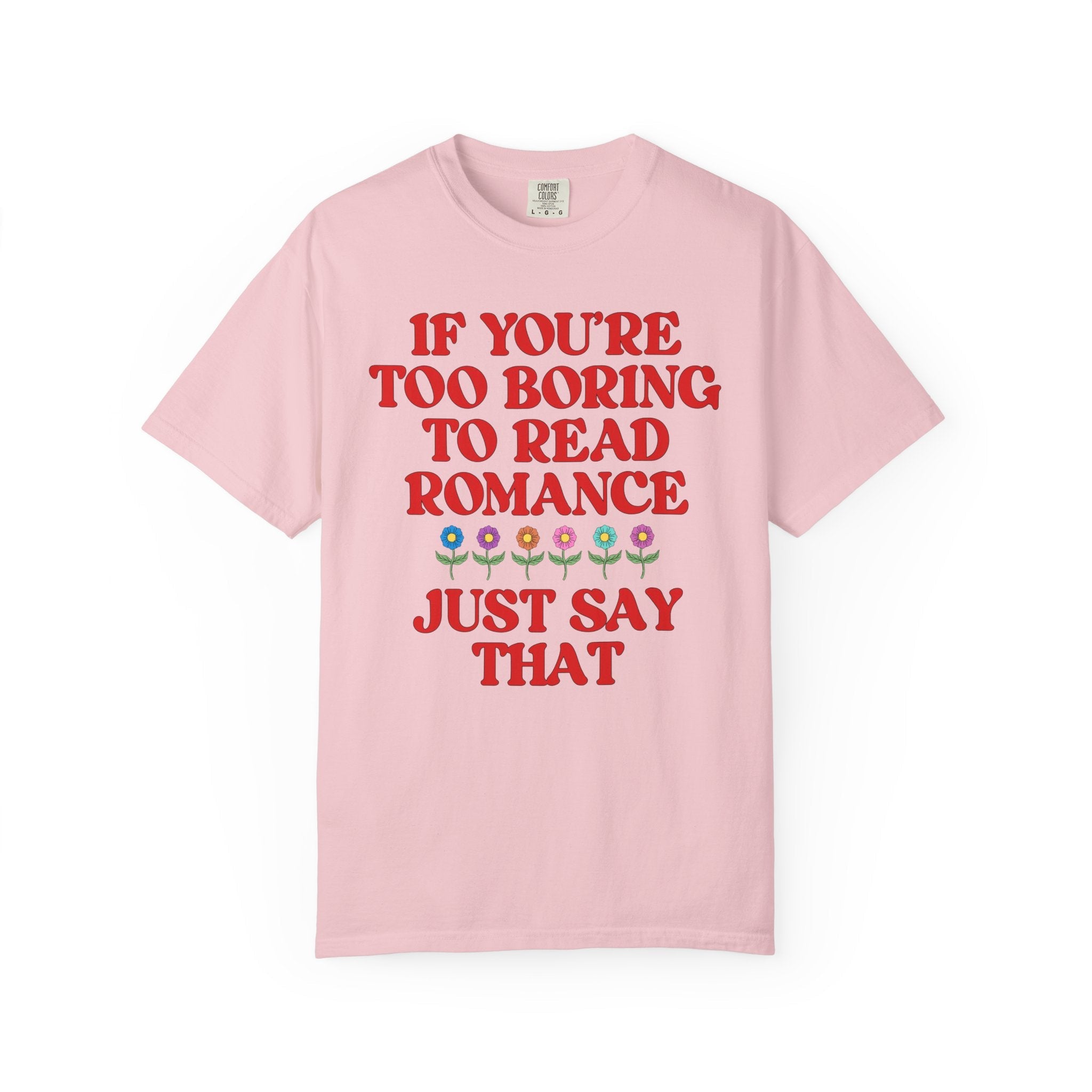 Retro Aesthetic Book Lover Tee Shirt for Bookworm Who Loves Romance Novels, Cute and Silly Romance Reader T-Shirt for Friend or Book Author - Opal and June