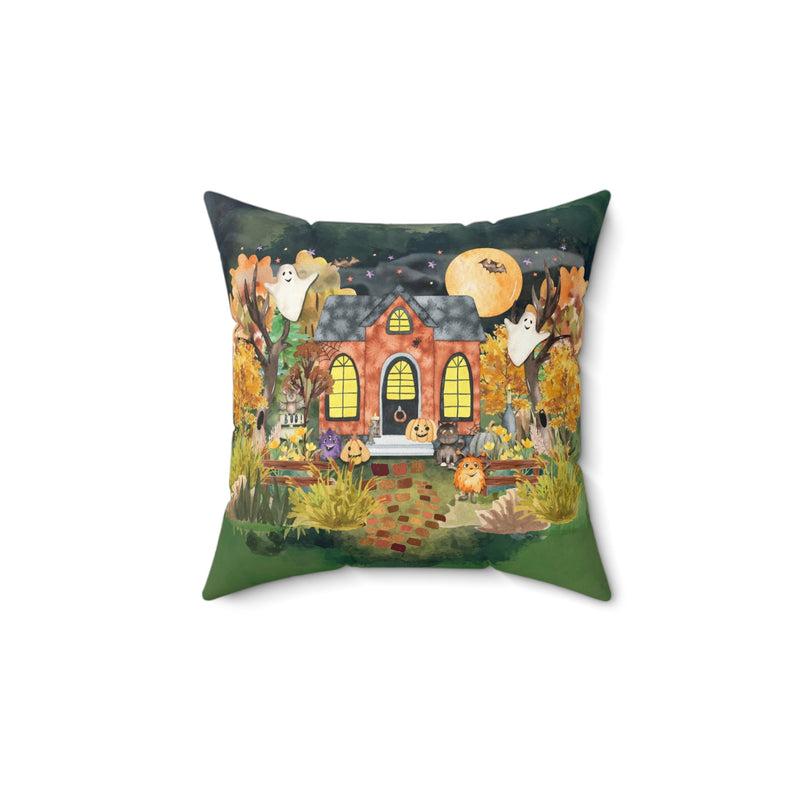 Retro Halloween Pillow with Cute Ghosts and Monsters | Halloween Gift for Mom - Opal and June