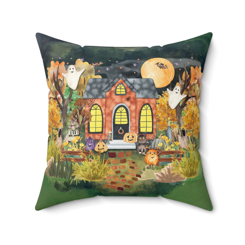 Retro Halloween Pillow with Cute Ghosts and Monsters | Halloween Gift for Mom - Opal and June