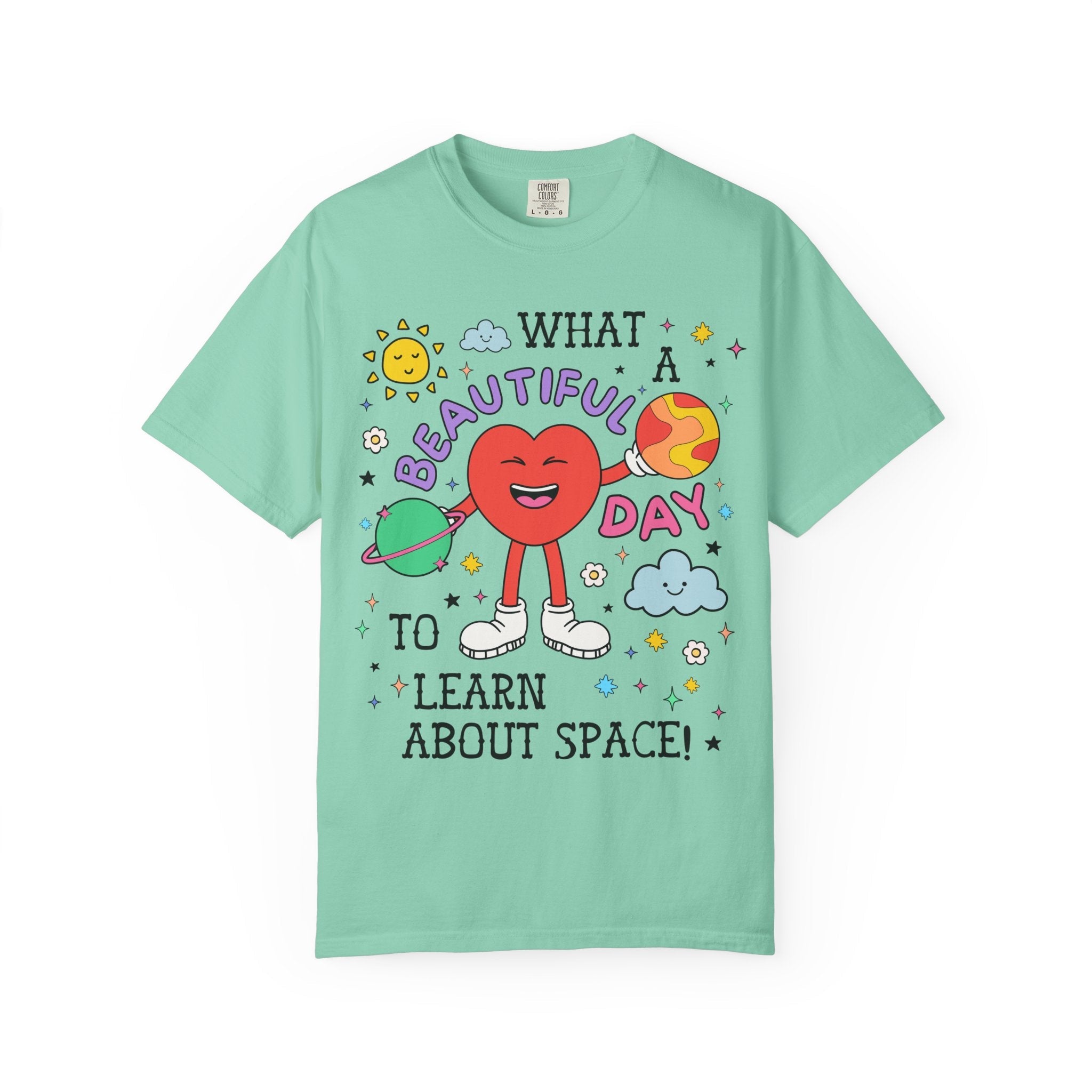 Retro Science Teacher Tee Shirt with Funny Saying, Colorful Astronomy Professor T-Shirt, Astrophysics Major Present with Early 2000s Vibe - Opal and June