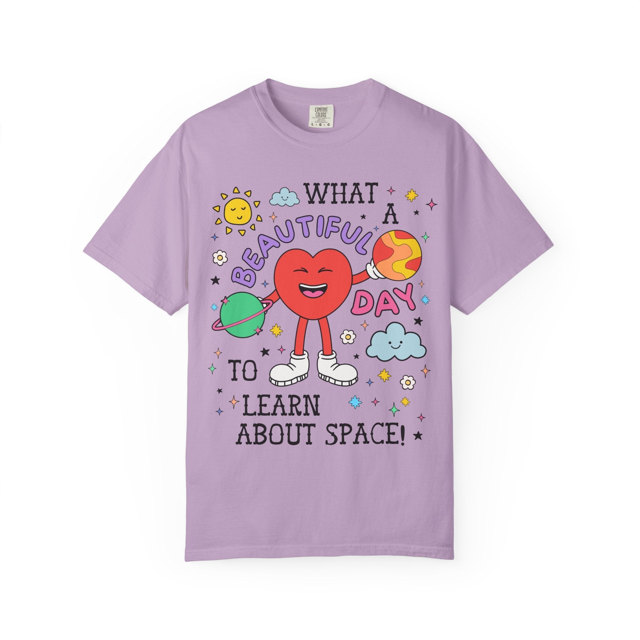 Retro Science Teacher Tee Shirt with Funny Saying, Colorful Astronomy Professor T-Shirt, Astrophysics Major Present with Early 2000s Vibe - Opal and June