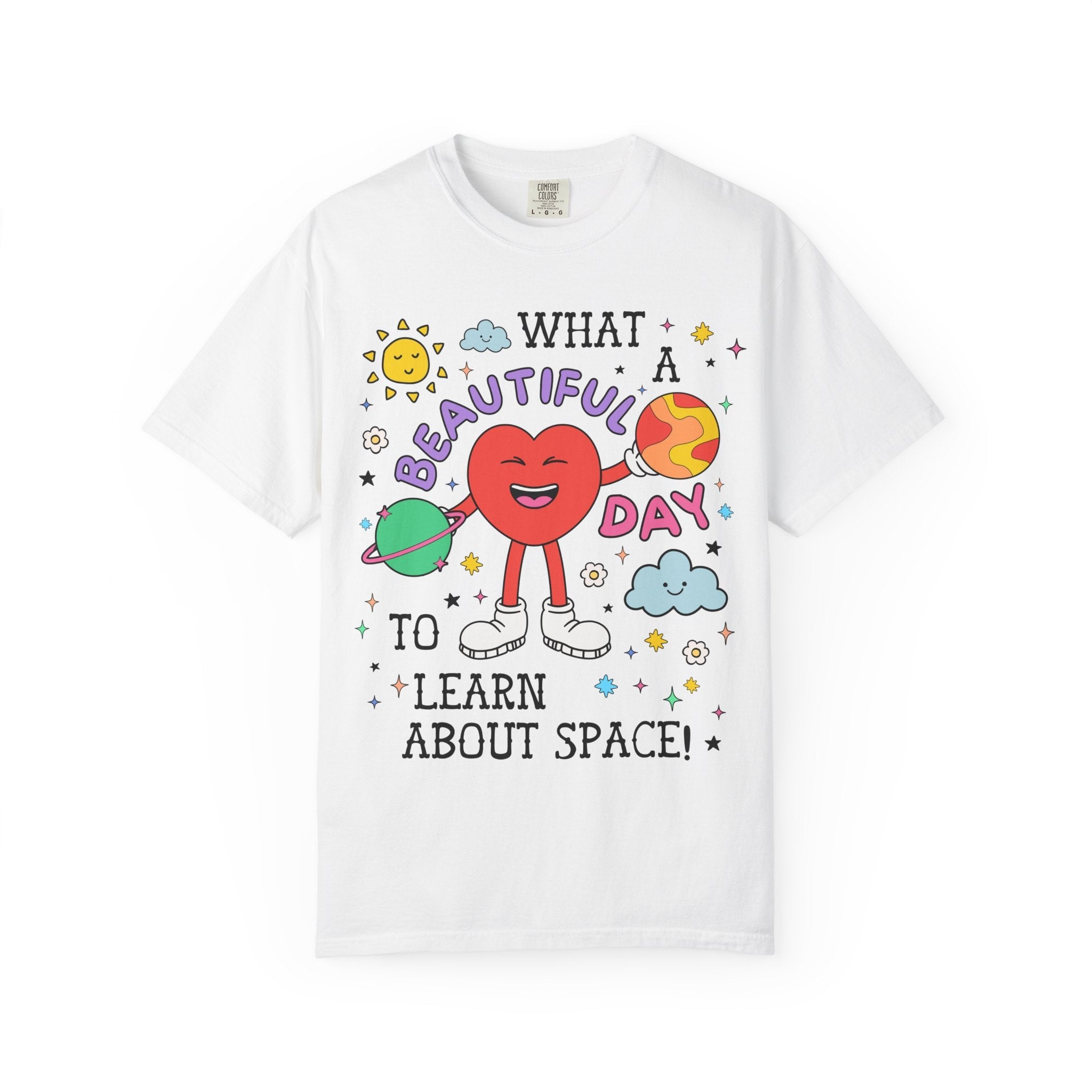 Retro Science Teacher Tee Shirt with Funny Saying, Colorful Astronomy Professor T-Shirt, Astrophysics Major Present with Early 2000s Vibe - Opal and June