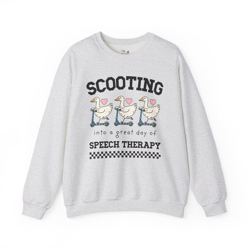 Retro Speech Therapist Sweatshirt, Cute Graduation Gift, Speech Pathology Major, Silly Goose Animal Lover Speech Therapy Shirt with Hearts - Opal and June