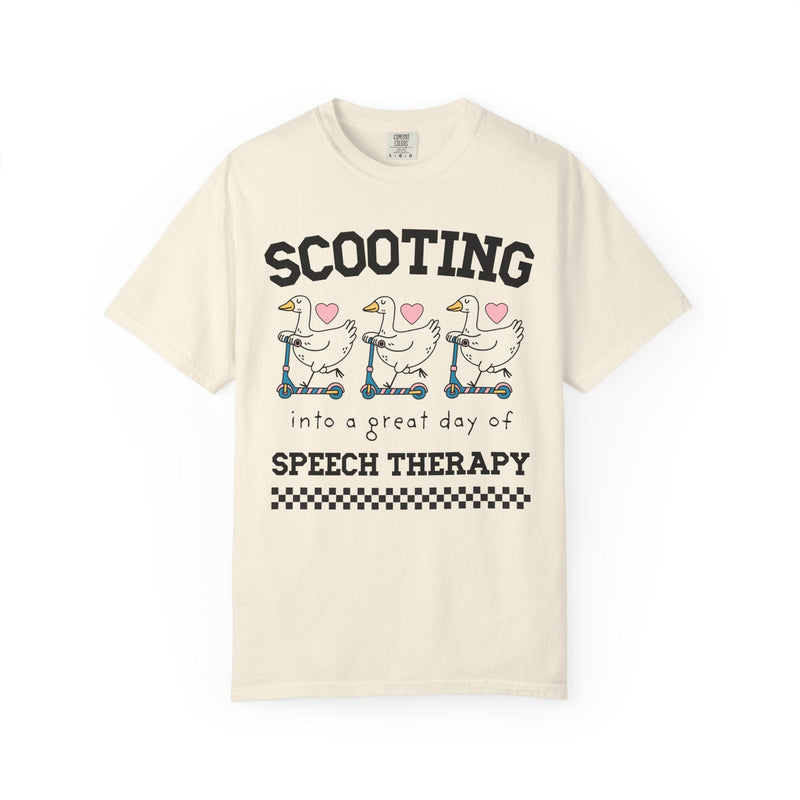 Retro Speech Therapist Tee Shirt, Cute Graduation Gift for Speech Pathology Major, Silly Goose Animal Lover Speech Therapy Tee with Hearts - Opal and June