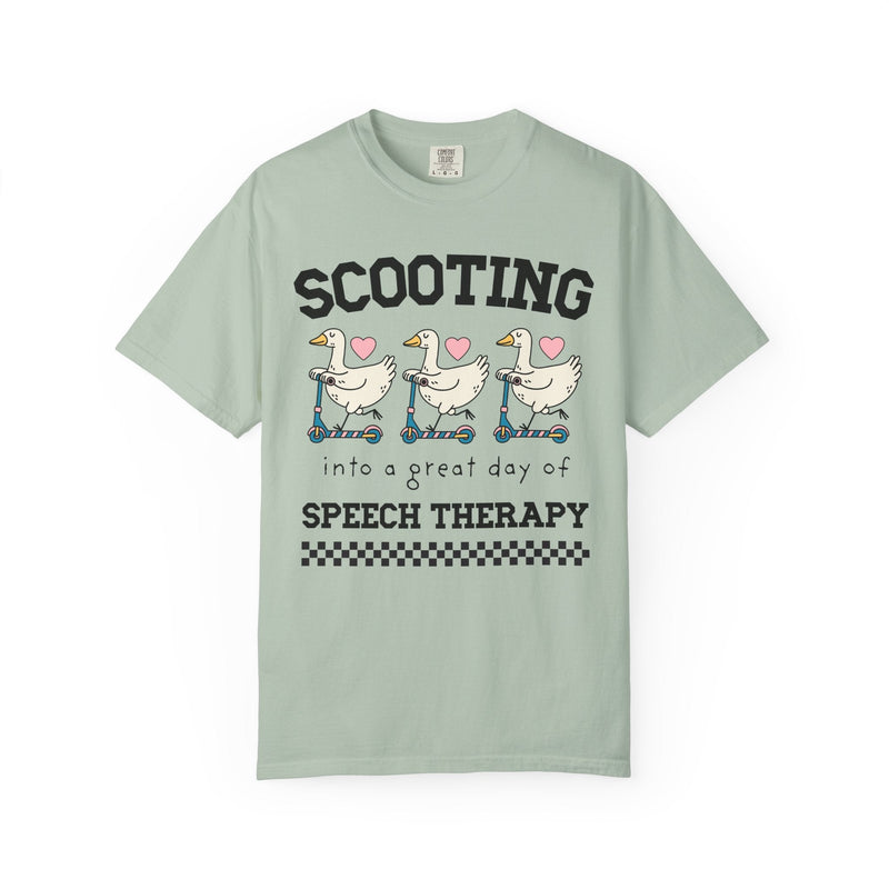 Retro Speech Therapist Tee Shirt, Cute Graduation Gift for Speech Pathology Major, Silly Goose Animal Lover Speech Therapy Tee with Hearts - Opal and June