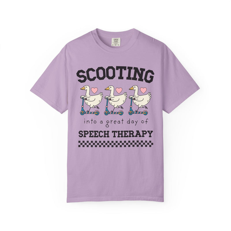 Retro Speech Therapist Tee Shirt, Cute Graduation Gift for Speech Pathology Major, Silly Goose Animal Lover Speech Therapy Tee with Hearts - Opal and June