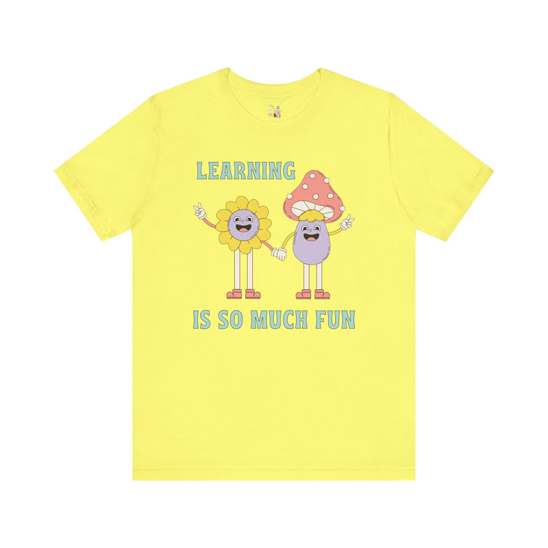 Retro Teacher Tee: Learning is So Much Fun | Teacher Appreciation Gift, Teaching Major, First Grade T-Shirt, Back to School T, Preschool - Opal and June