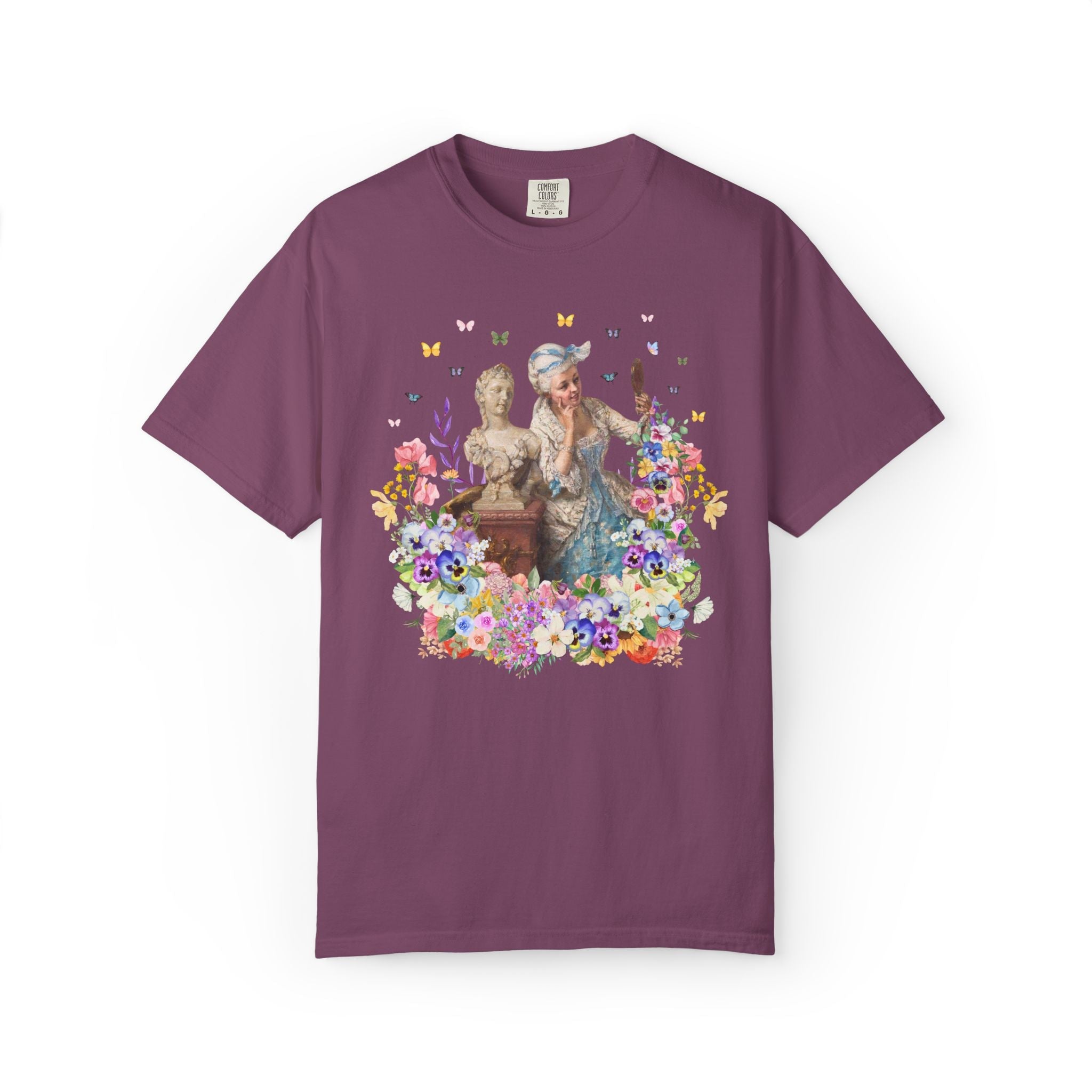 Rococo Aesthetic Flower Collage Tee - Opal and June