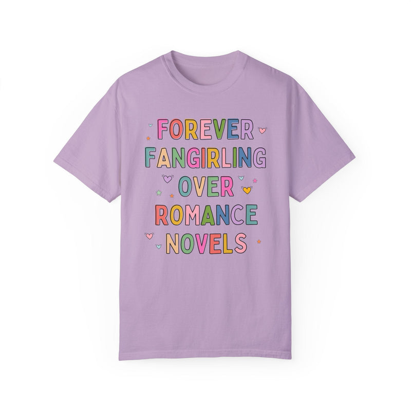 Romance Reader Book Lover Tee Shirt with Hearts, Cute Bookish T-Shirt, Romance Book Author or Librarian Who Loves Reading Romantasy Novels - Opal and June