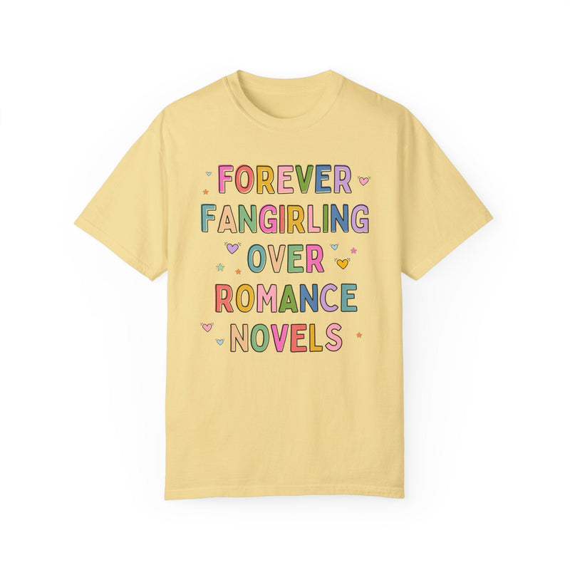 Romance Reader Book Lover Tee Shirt with Hearts, Cute Bookish T-Shirt, Romance Book Author or Librarian Who Loves Reading Romantasy Novels - Opal and June