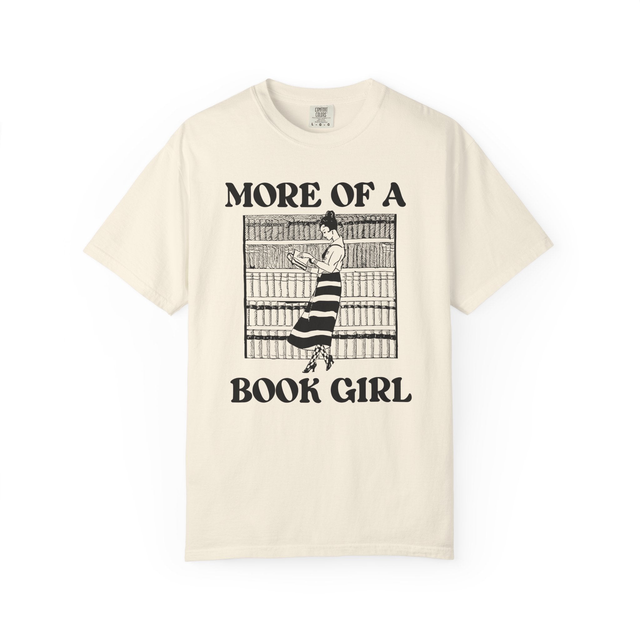 Romance Reader Gift: More of a Book Girl Tee Shirt, Cute Bookish T-Shirt for Moms Who Read, Funny Friend Gift for Librarian or Bookworm - Opal and June