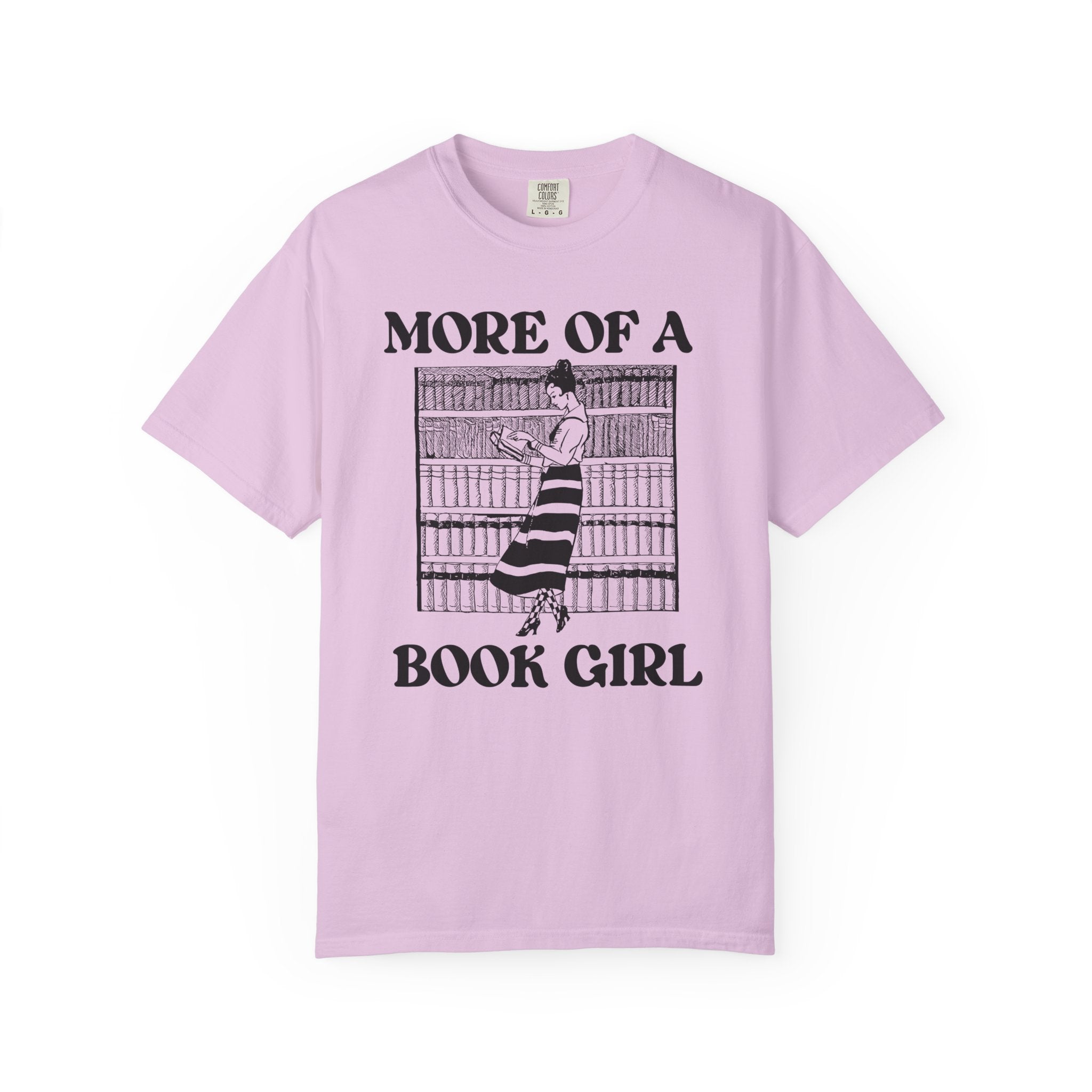 Romance Reader Gift: More of a Book Girl Tee Shirt, Cute Bookish T-Shirt for Moms Who Read, Funny Friend Gift for Librarian or Bookworm - Opal and June