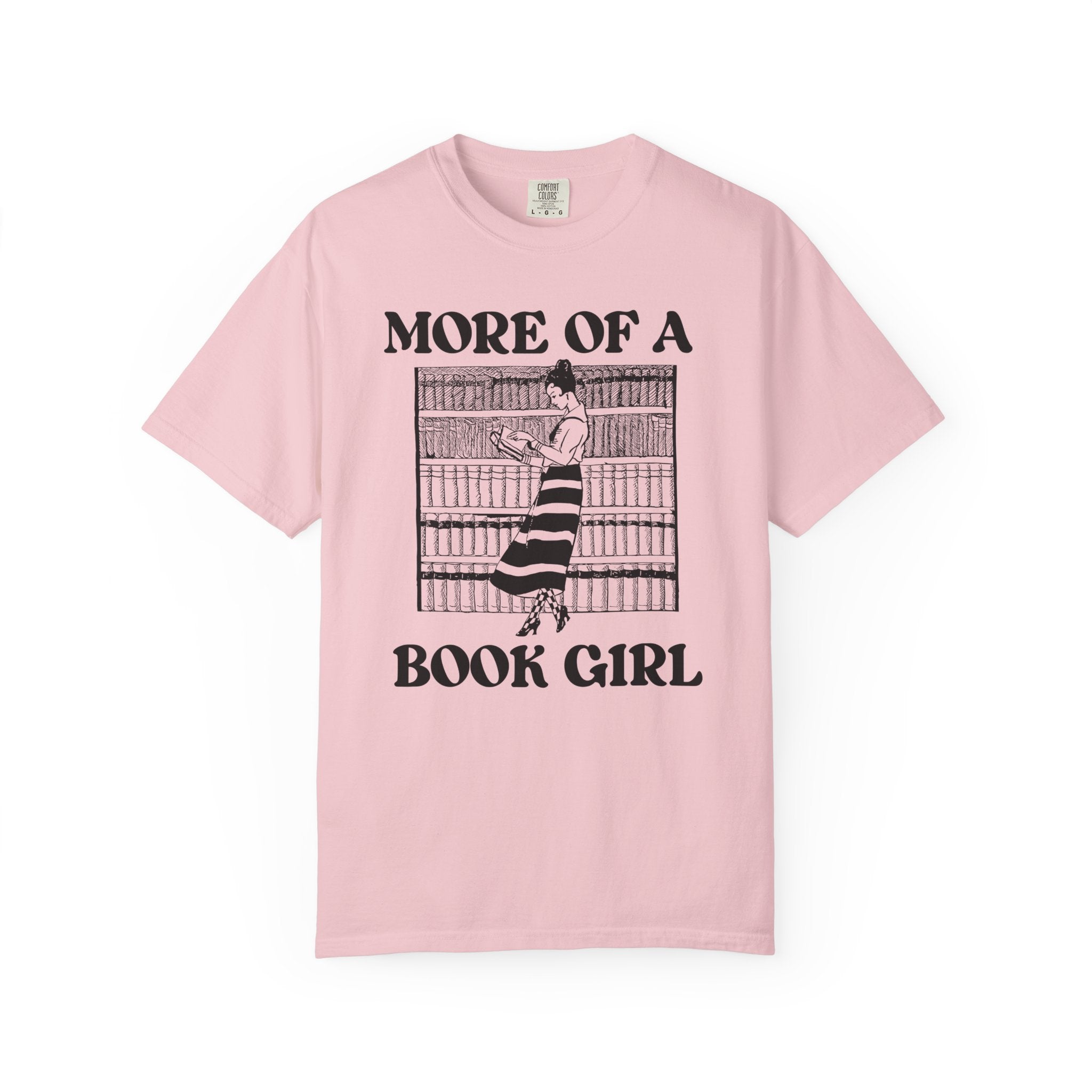 Romance Reader Gift: More of a Book Girl Tee Shirt, Cute Bookish T-Shirt for Moms Who Read, Funny Friend Gift for Librarian or Bookworm - Opal and June