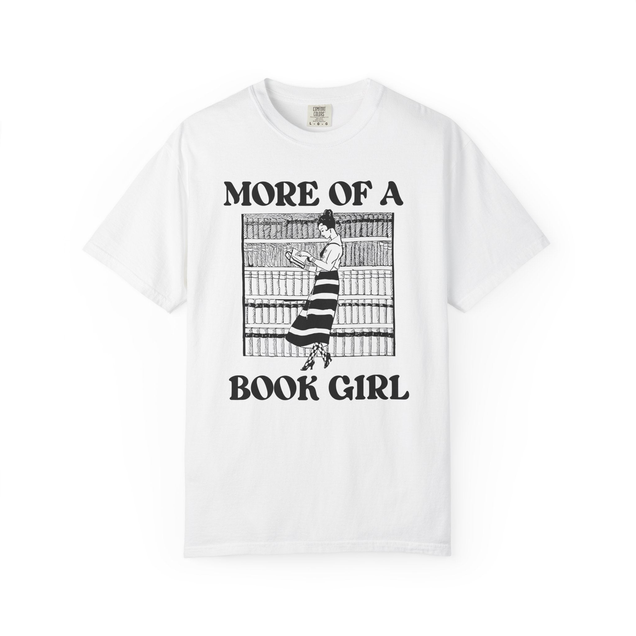 Romance Reader Gift: More of a Book Girl Tee Shirt, Cute Bookish T-Shirt for Moms Who Read, Funny Friend Gift for Librarian or Bookworm - Opal and June