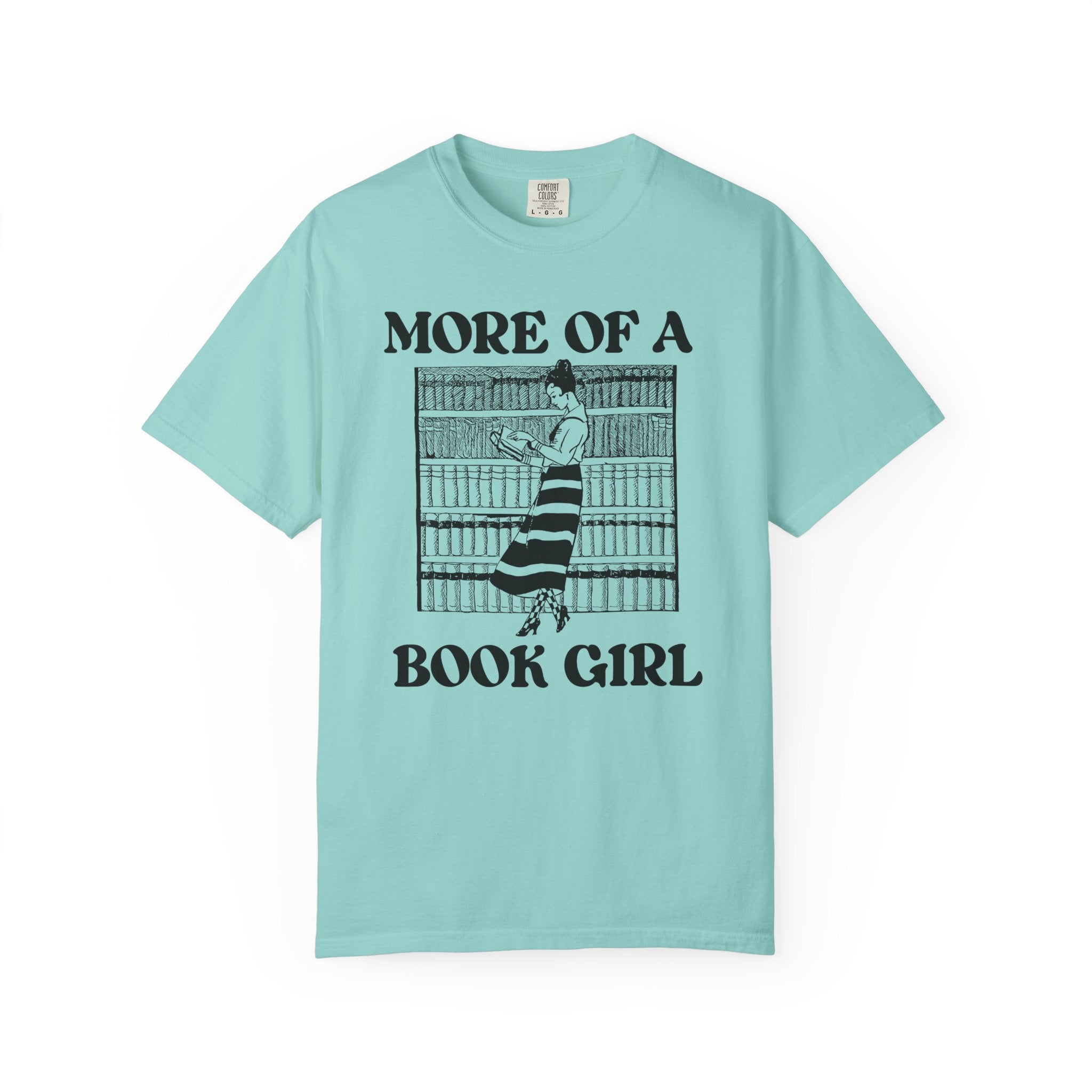 Romance Reader Gift: More of a Book Girl Tee Shirt, Cute Bookish T-Shirt for Moms Who Read, Funny Friend Gift for Librarian or Bookworm - Opal and June