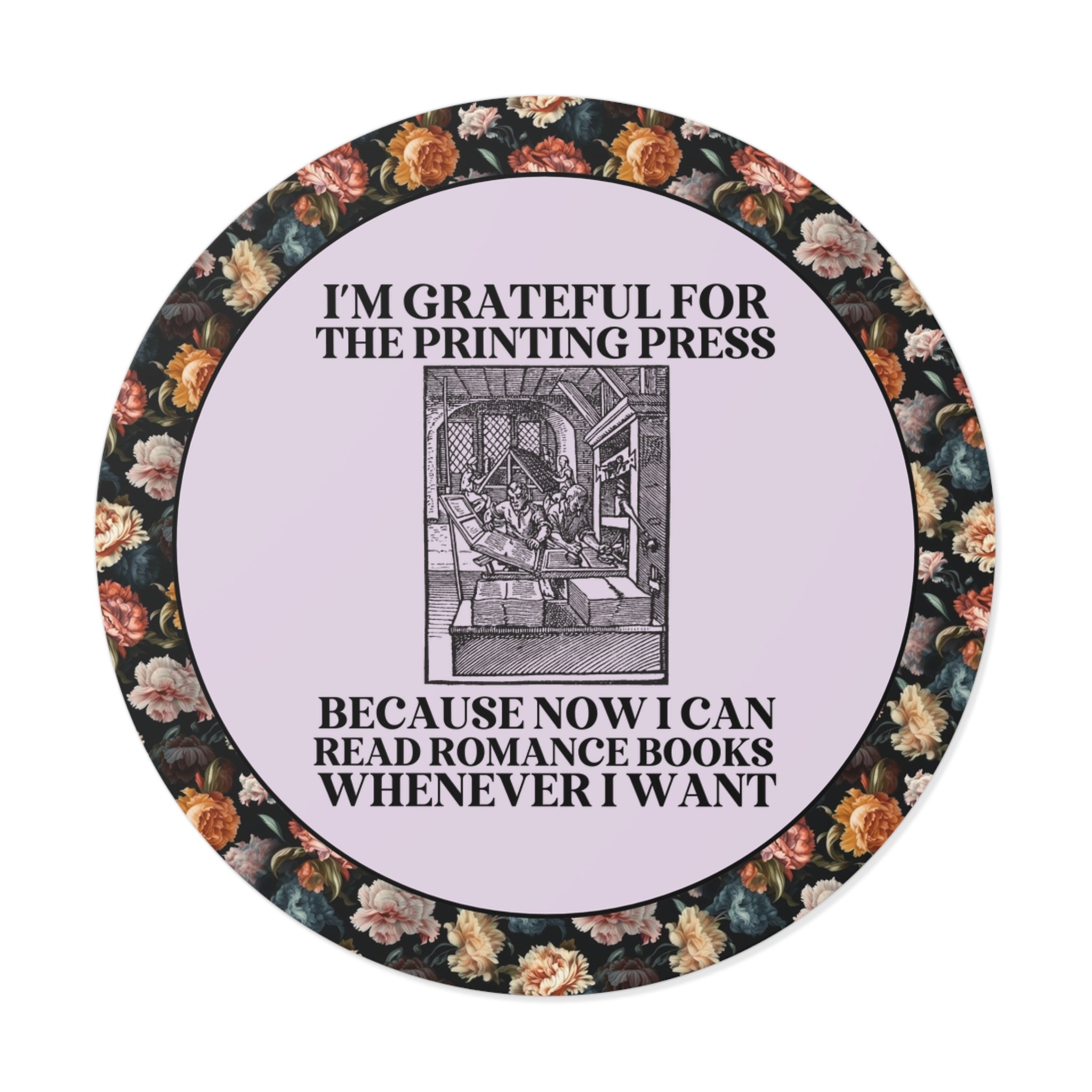 Romance Reader Librarian Sticker for Book Lover or Friend Who Loves Romance Novels, Silly Vintage Aesthetic Bookish Present for Bookworm - Opal and June