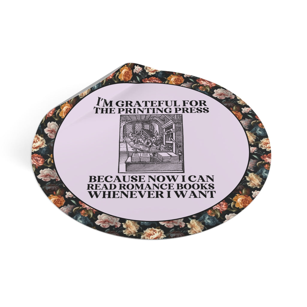 Romance Reader Librarian Sticker for Book Lover or Friend Who Loves Romance Novels, Silly Vintage Aesthetic Bookish Present for Bookworm - Opal and June