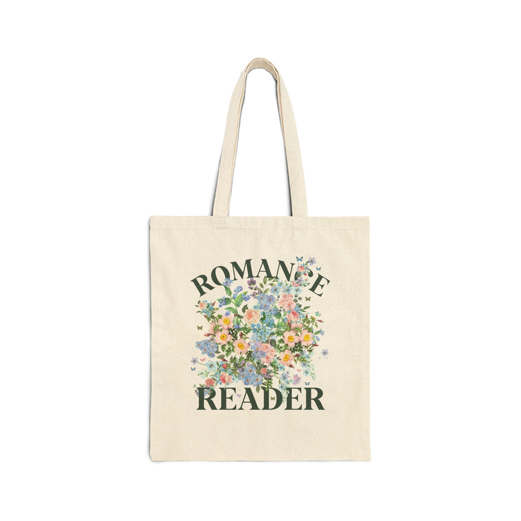 Romance Reader Overgrown Wildflower Tote Bag: Cute Bookish Tote Bag - Opal and June