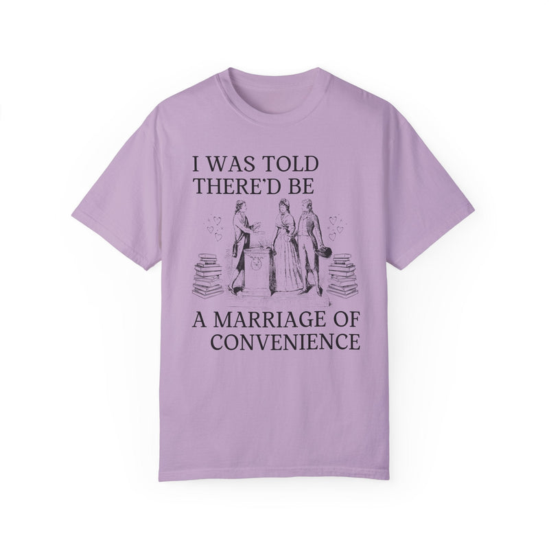 Romance Reader Tee Shirt for Book Lover: Marriage of Convenience Romance Trope T-Shirt for Bookworm, Cute Historical Romance Writer Gift - Opal and June