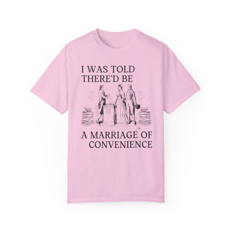 Romance Reader Tee Shirt for Book Lover: Marriage of Convenience Romance Trope T-Shirt for Bookworm, Cute Historical Romance Writer Gift - Opal and June