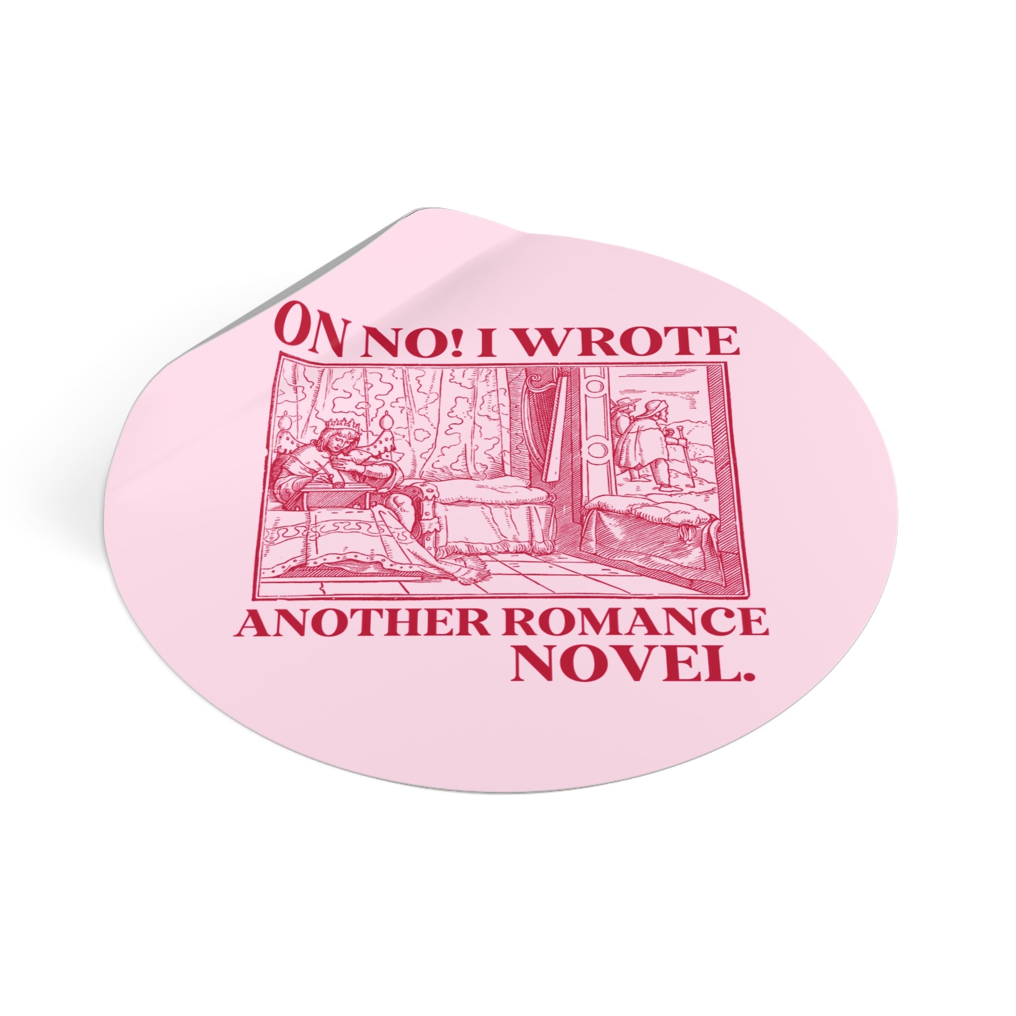 Romance Writer Sticker for Bookworm, Book Author Gift Idea for Writer Who Writes Romance Novels, Funny Saying Writing Gift for Author - Opal and June