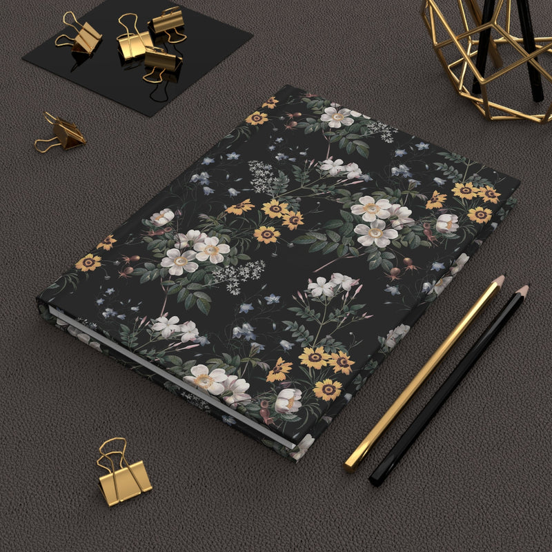 Romantic Gothic Notebook with Flowers: Whimsigoth Notebook for School or Work - Opal and June