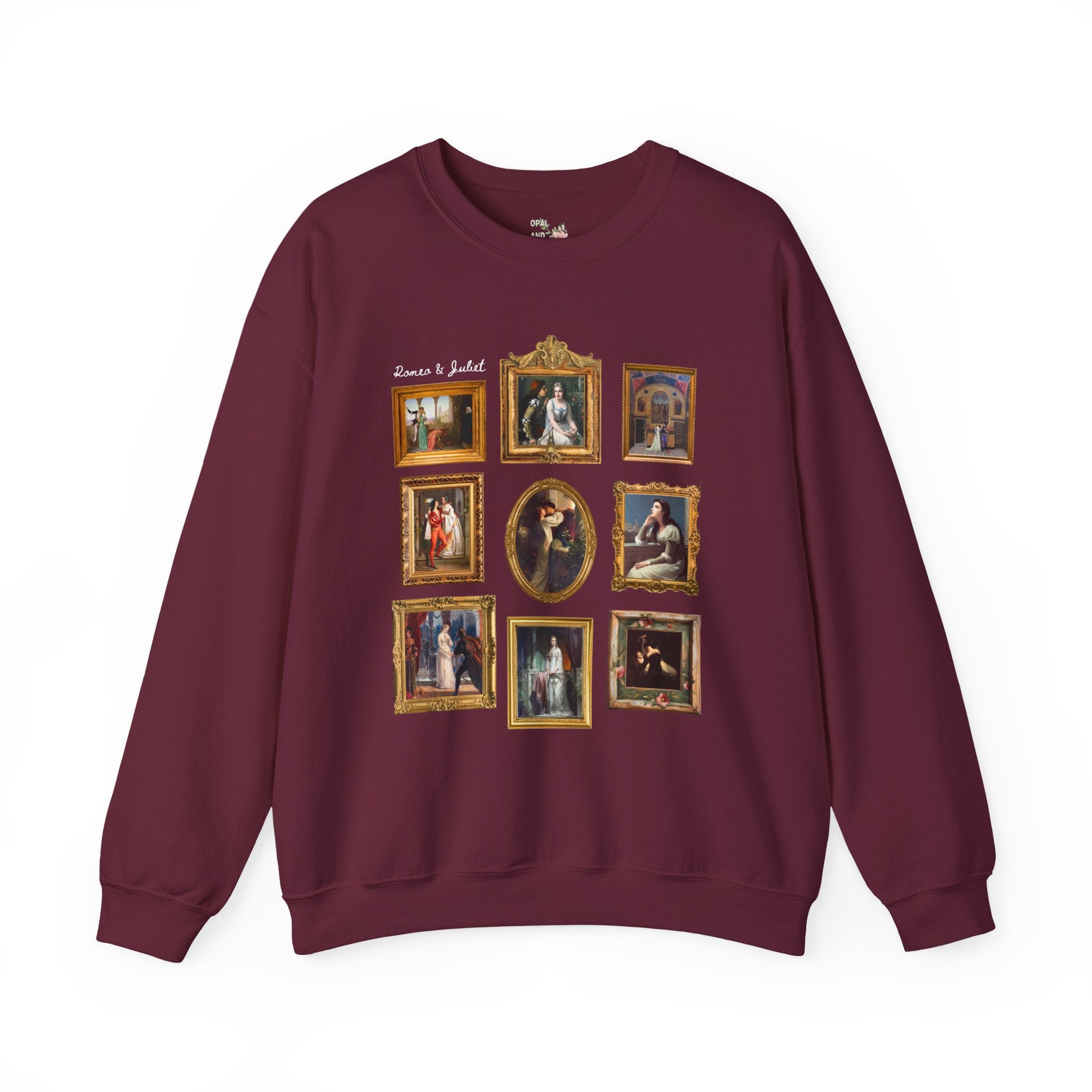 Romeo and Juliet Sweatshirt, Classic Literature Reader, Famous Paintings, William Shakespeare 16th Century Play, Book Lover, Romance Reader - Opal and June
