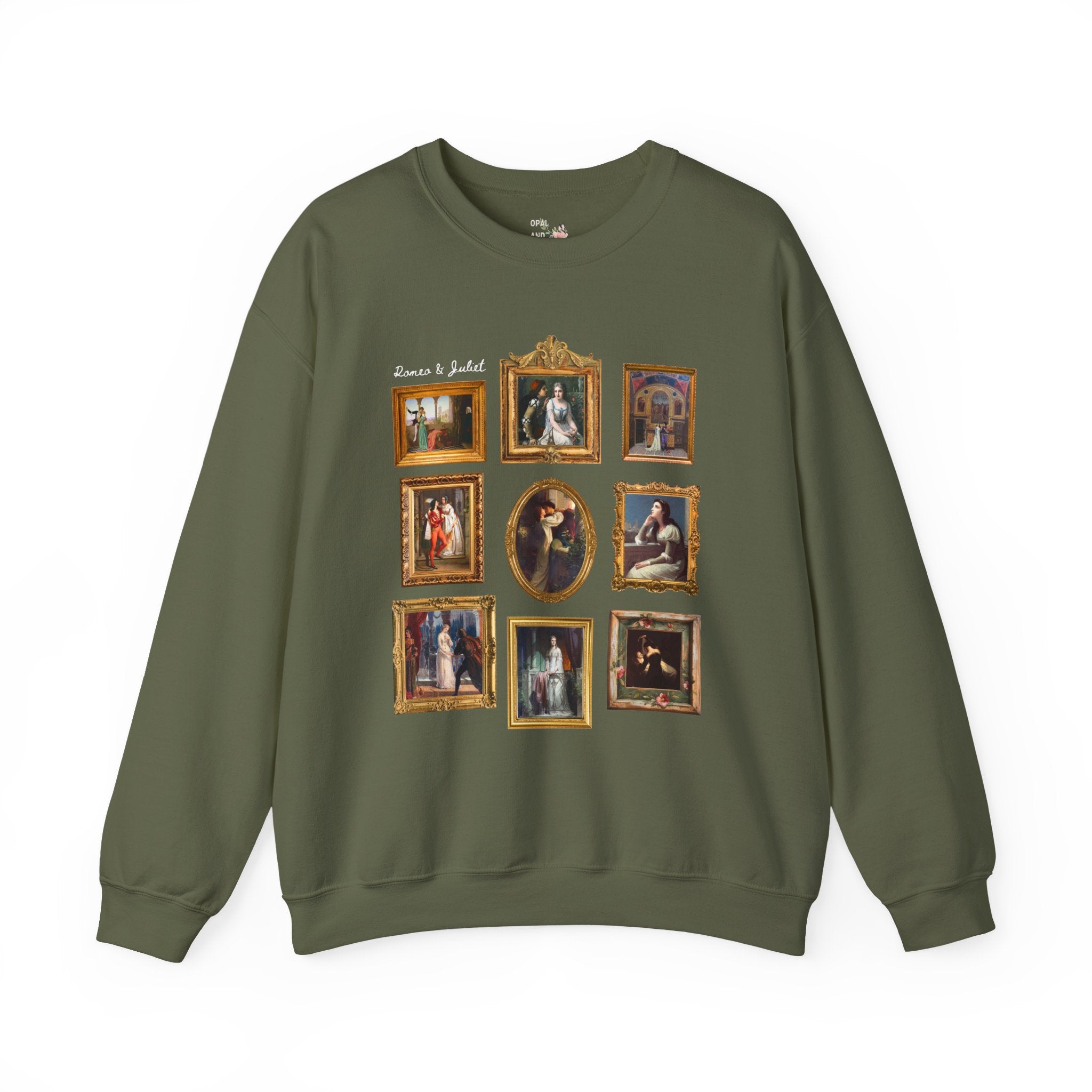 Romeo and Juliet Sweatshirt, Classic Literature Reader, Famous Paintings, William Shakespeare 16th Century Play, Book Lover, Romance Reader - Opal and June