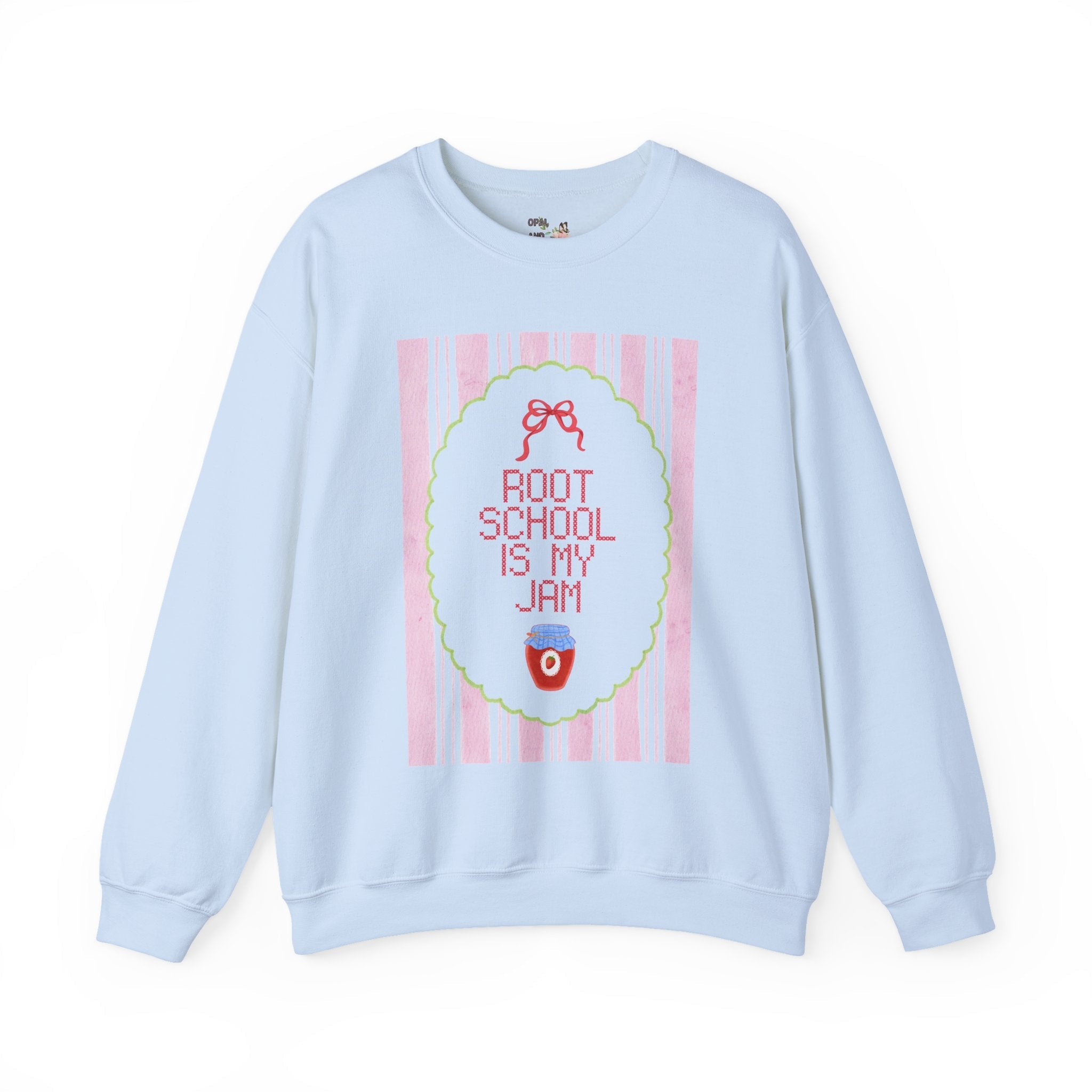 Root Elementary: Root School is My Jam | FPS + Opal and June Sweatshirt, Fayetteville Public Schools - Opal and June