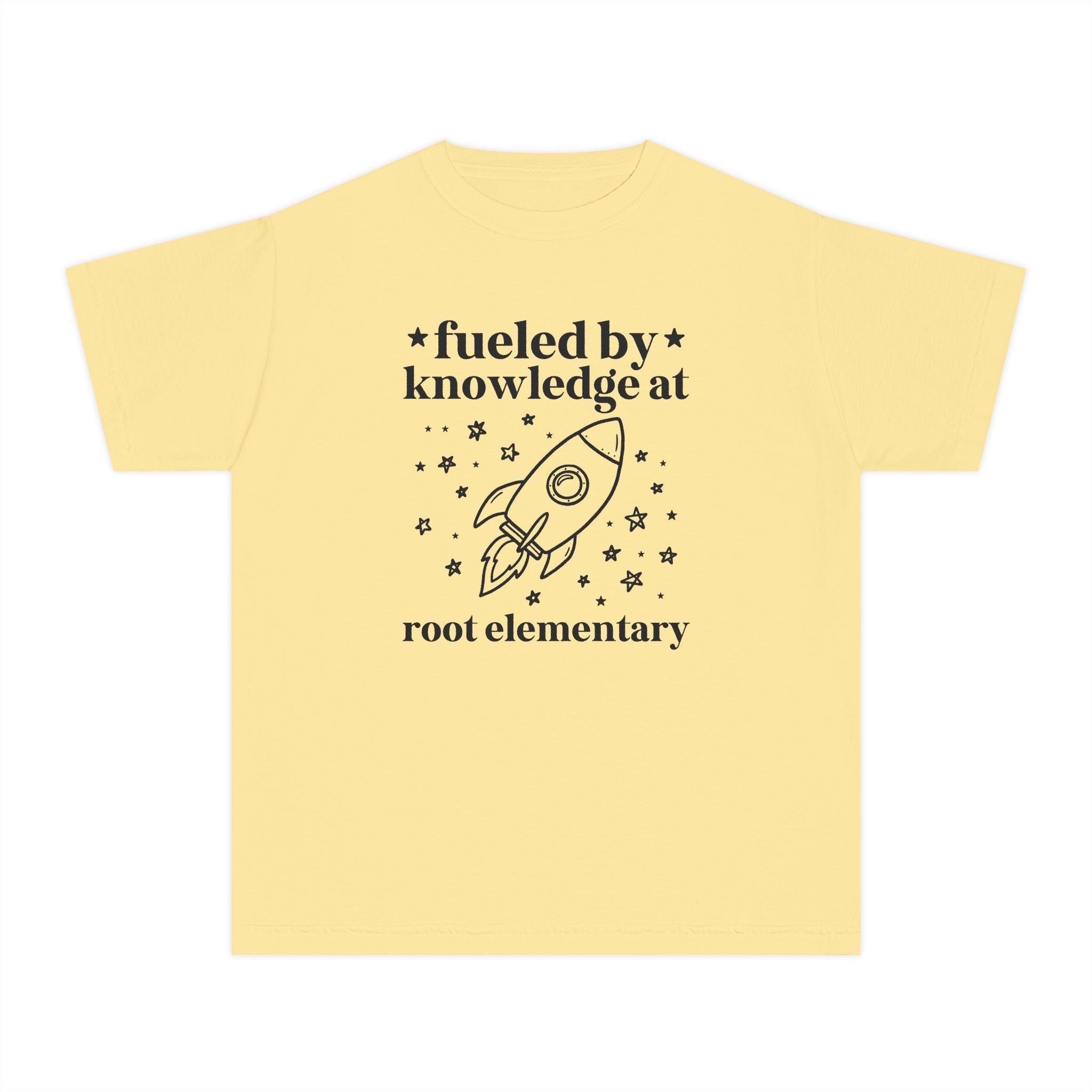Root Elementary School Kids Tee Shirt: Fueled by Knowledge - Opal and June