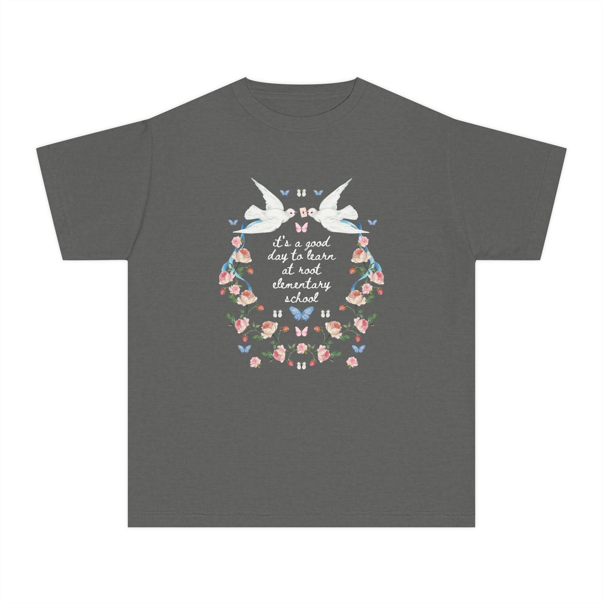 Root Elementary School Kids Tee Shirt: It's a Good Day to Learn | FPS + Opal and June Kids Tee Shirt, Fayetteville Public Schools - Opal and June