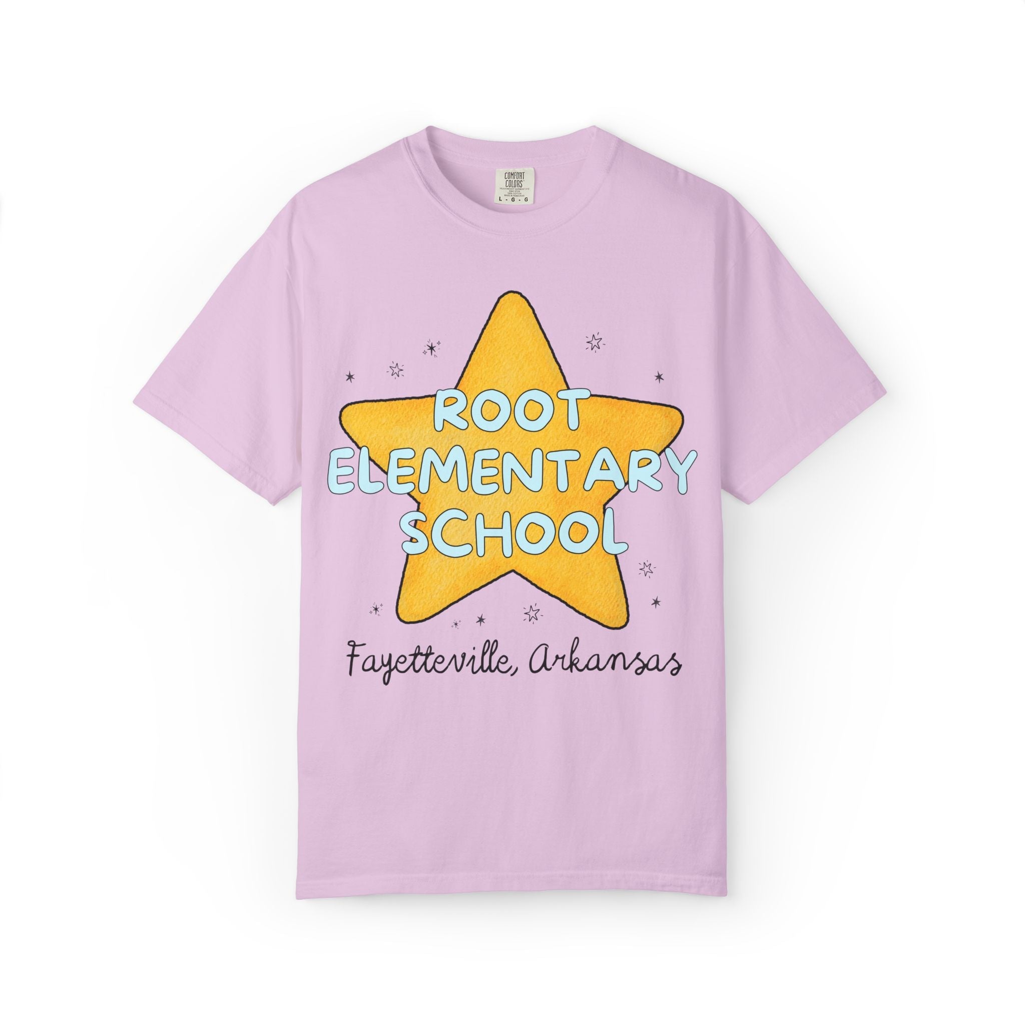 Root Elementary School Tee Shirt: Star Design | FPS + Opal and June Tee Shirt, Fayetteville Public Schools - Opal and June