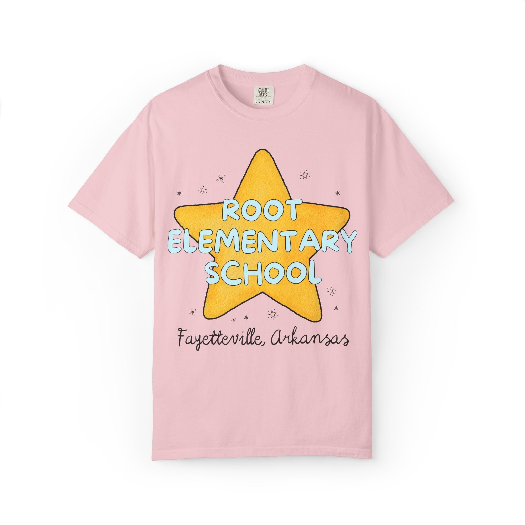 Root Elementary School Tee Shirt: Star Design | FPS + Opal and June Tee Shirt, Fayetteville Public Schools - Opal and June