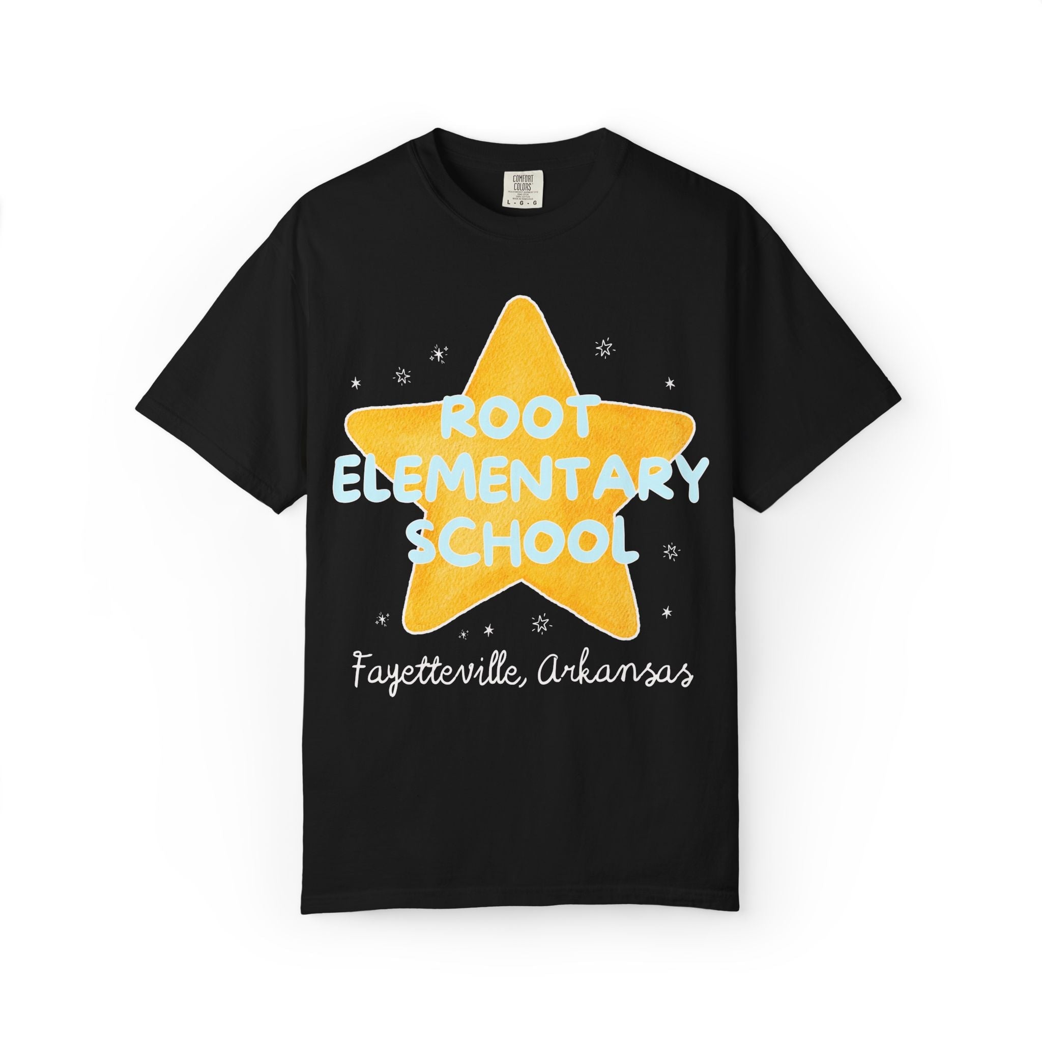 Root Elementary School Tee Shirt: Star Design | FPS + Opal and June Tee Shirt, Fayetteville Public Schools - Opal and June