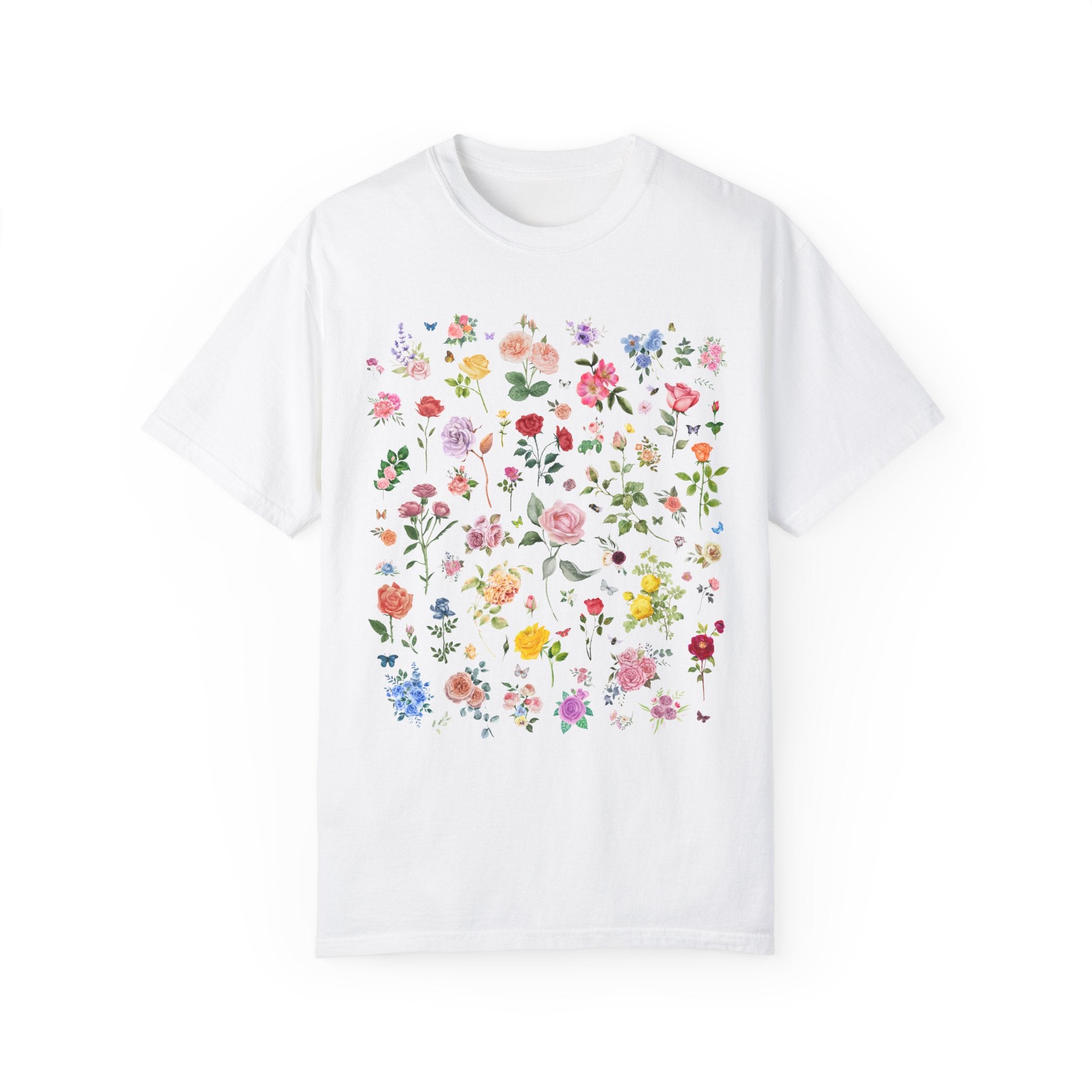 Rose Flower T-Shirt, Mom Who Loves Flowers, June Birth Month Gift for Mother's Day, Cute Birthday Present, Florist or Daughter who Gardens - Opal and June