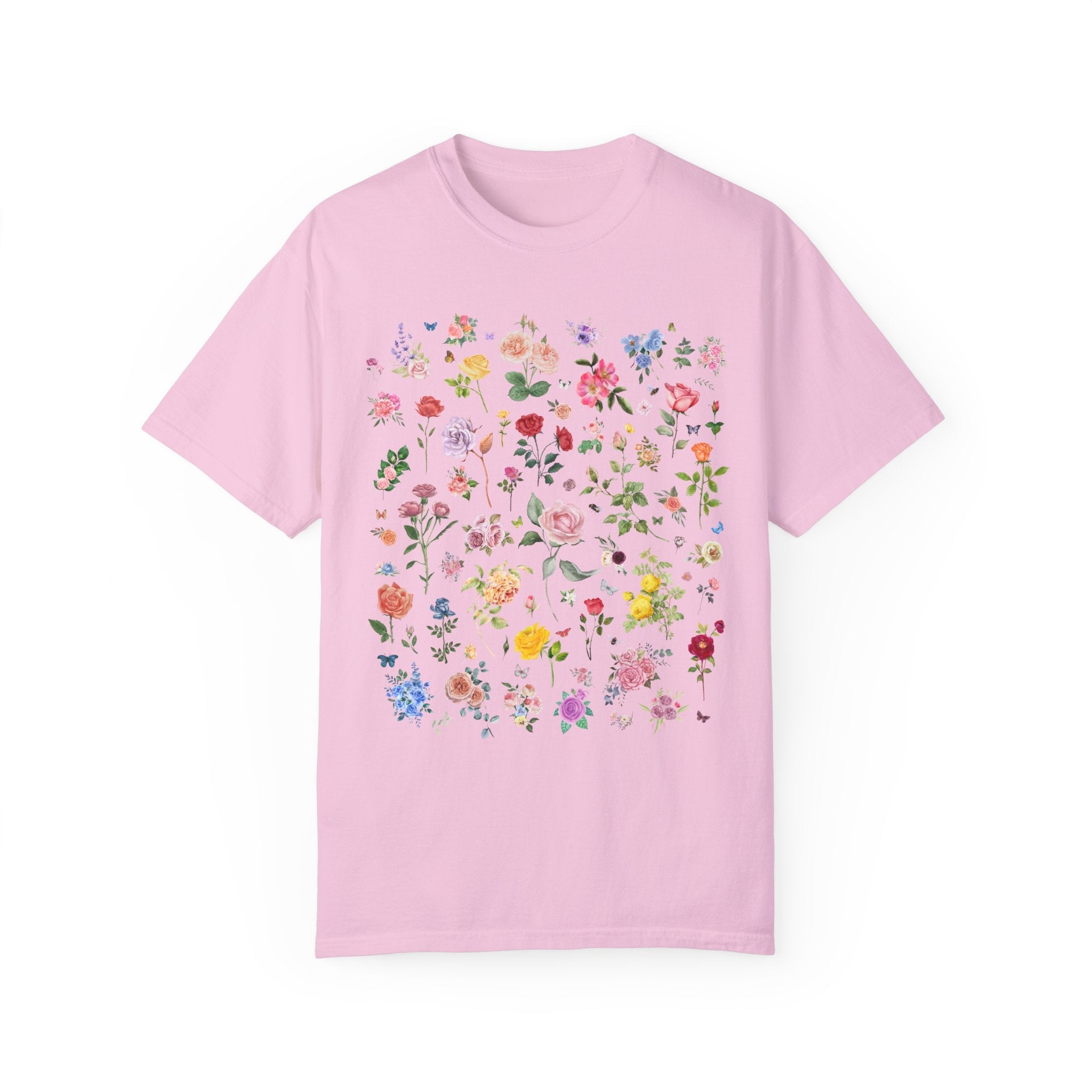 Rose Flower T-Shirt, Mom Who Loves Flowers, June Birth Month Gift for Mother's Day, Cute Birthday Present, Florist or Daughter who Gardens - Opal and June