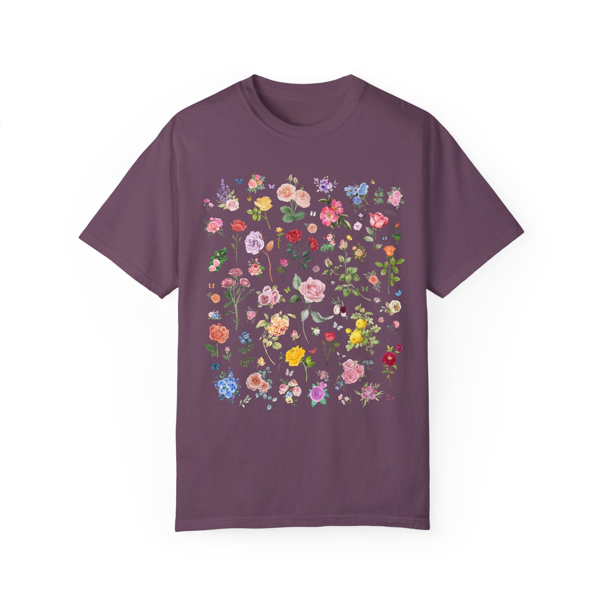 Rose Flower T-Shirt, Mom Who Loves Flowers, June Birth Month Gift for Mother's Day, Cute Birthday Present, Florist or Daughter who Gardens - Opal and June